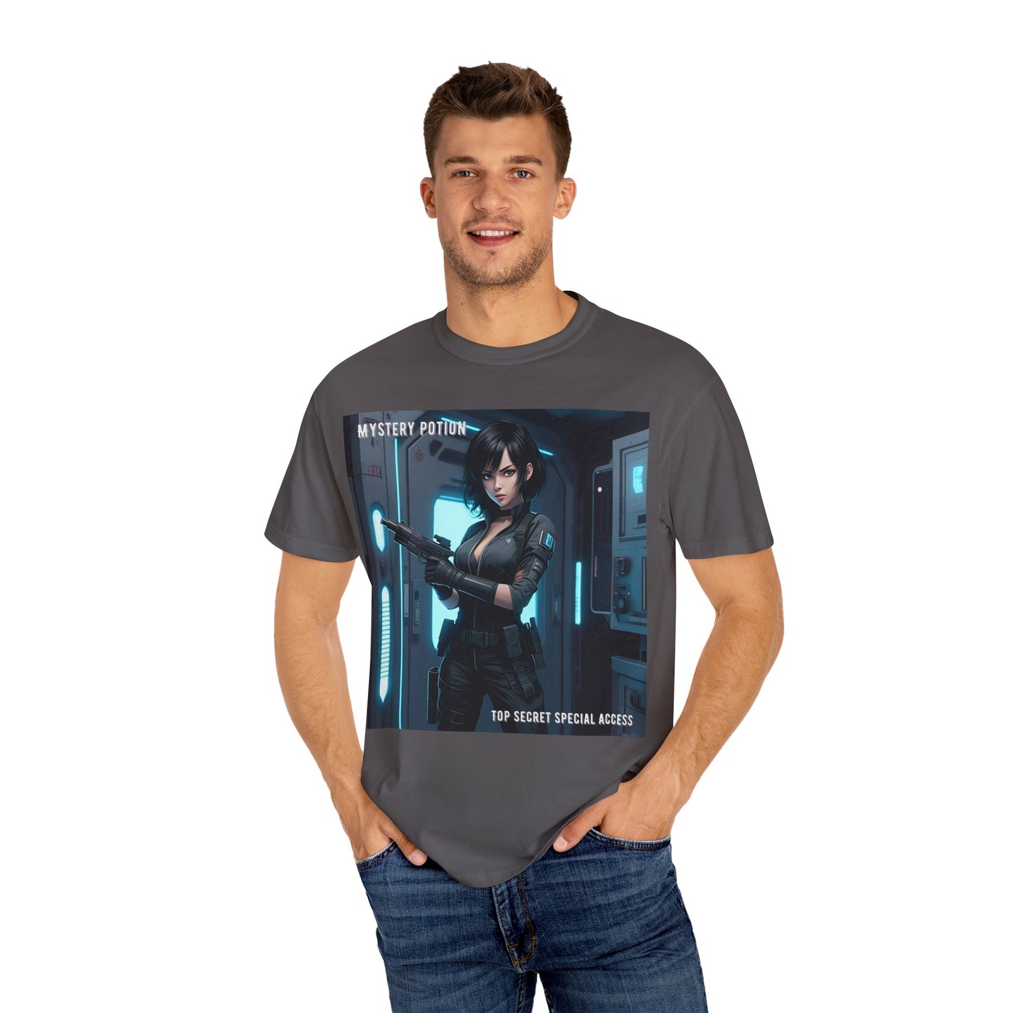 Mystery Potion Graphic Tee, Gamer T-Shirt, Unisex Clothing, Casual Wear, Birthday Gift, Top Secret Access Shirt