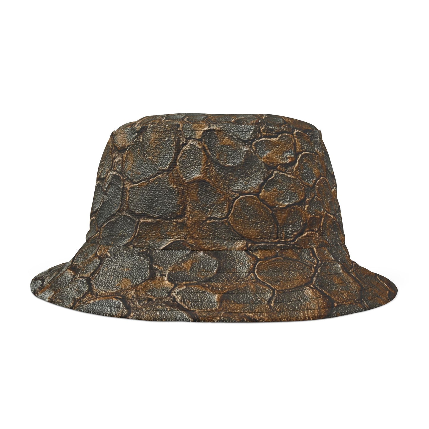 Stylish T-Rex Leather Stone like Textured Bucket Hat, Trendy Casual Accessory, Summer Essential, Outdoor Adventure Hat, Gift for Nature Lovers