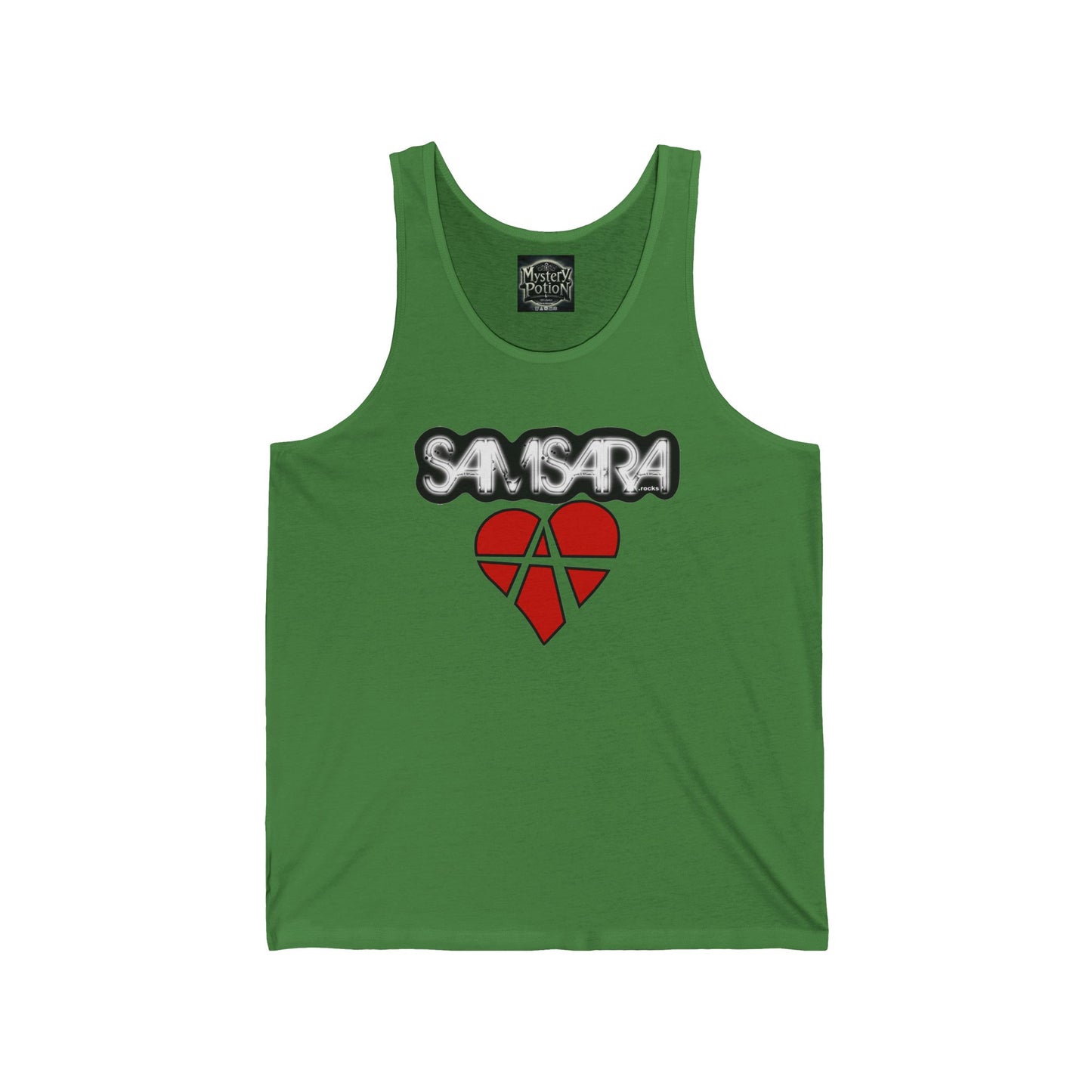 Samsara Rocks Love Anarchy Unisex Jersey Tank - Perfect for Concerts, Festivals, Music Lovers, Summer Wear, Casual Outings