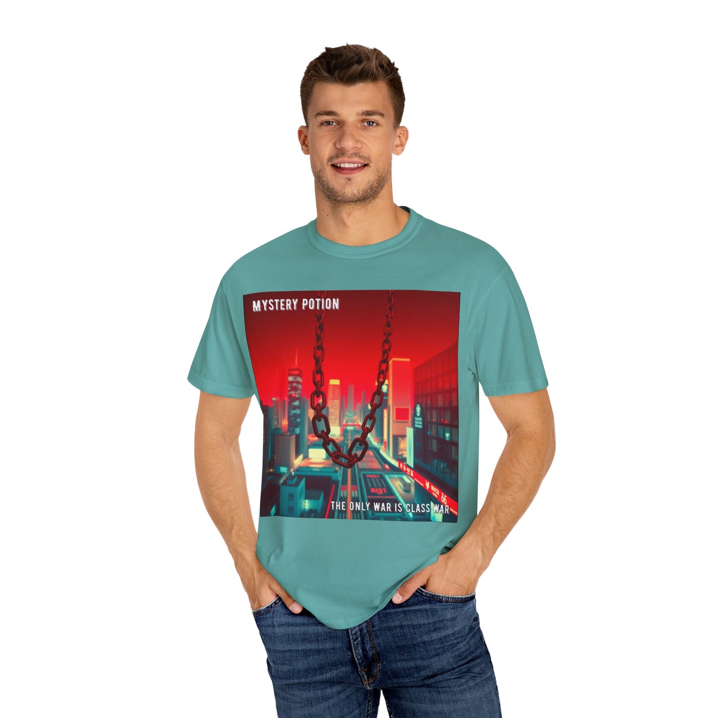Mystery Potion Urban T-Shirt, Retro Graphic Tee, Unisex Streetwear, Casual Wear, Gift for Art Lovers, Music Festival Apparel