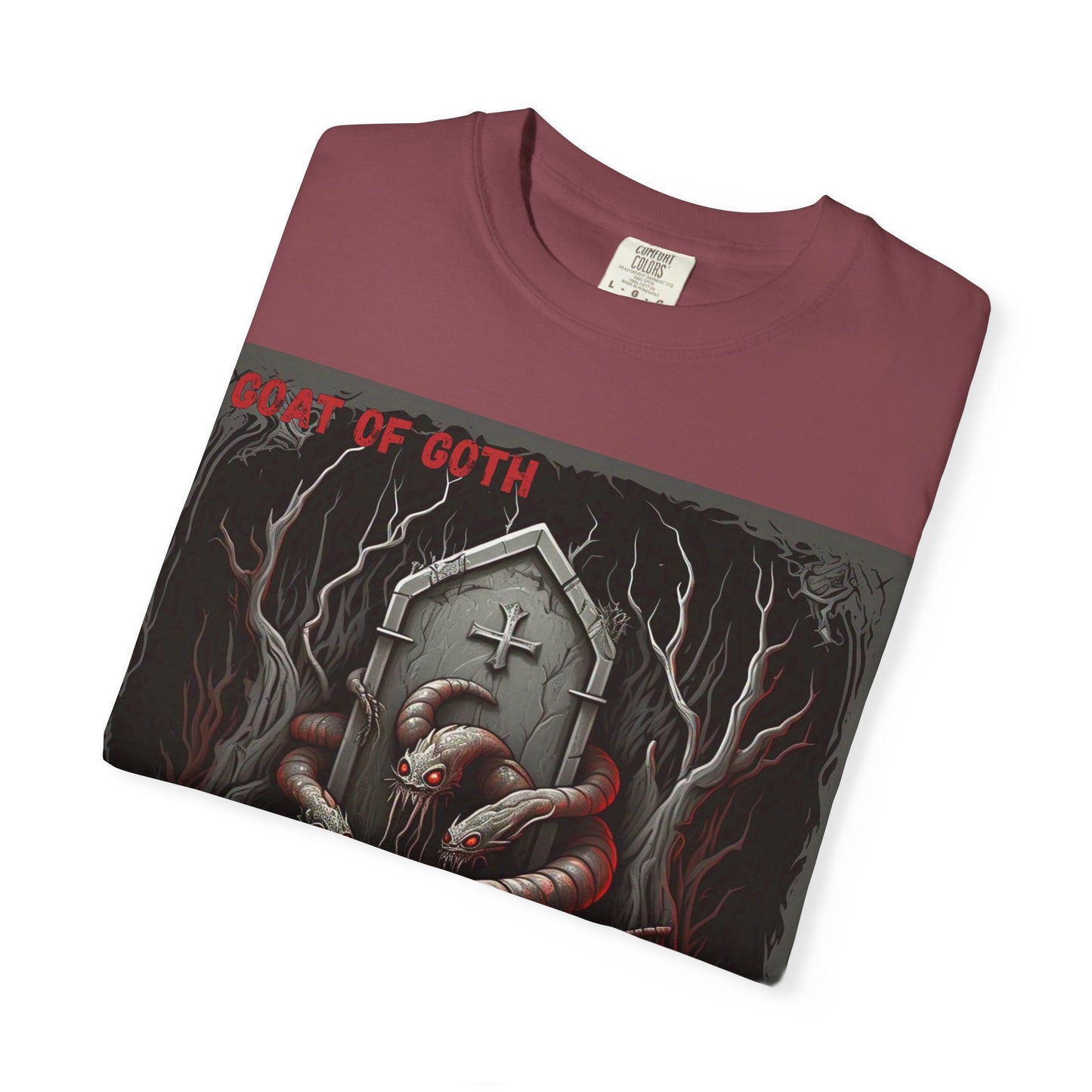 'Ignis An Terra' by GOAT of Goth, Gothic Graphic T-Shirt, Dark Aesthetic Tee, Unisex Halloween Shirt, Unique Gift for Horror Lovers, Casual Everyday Wear