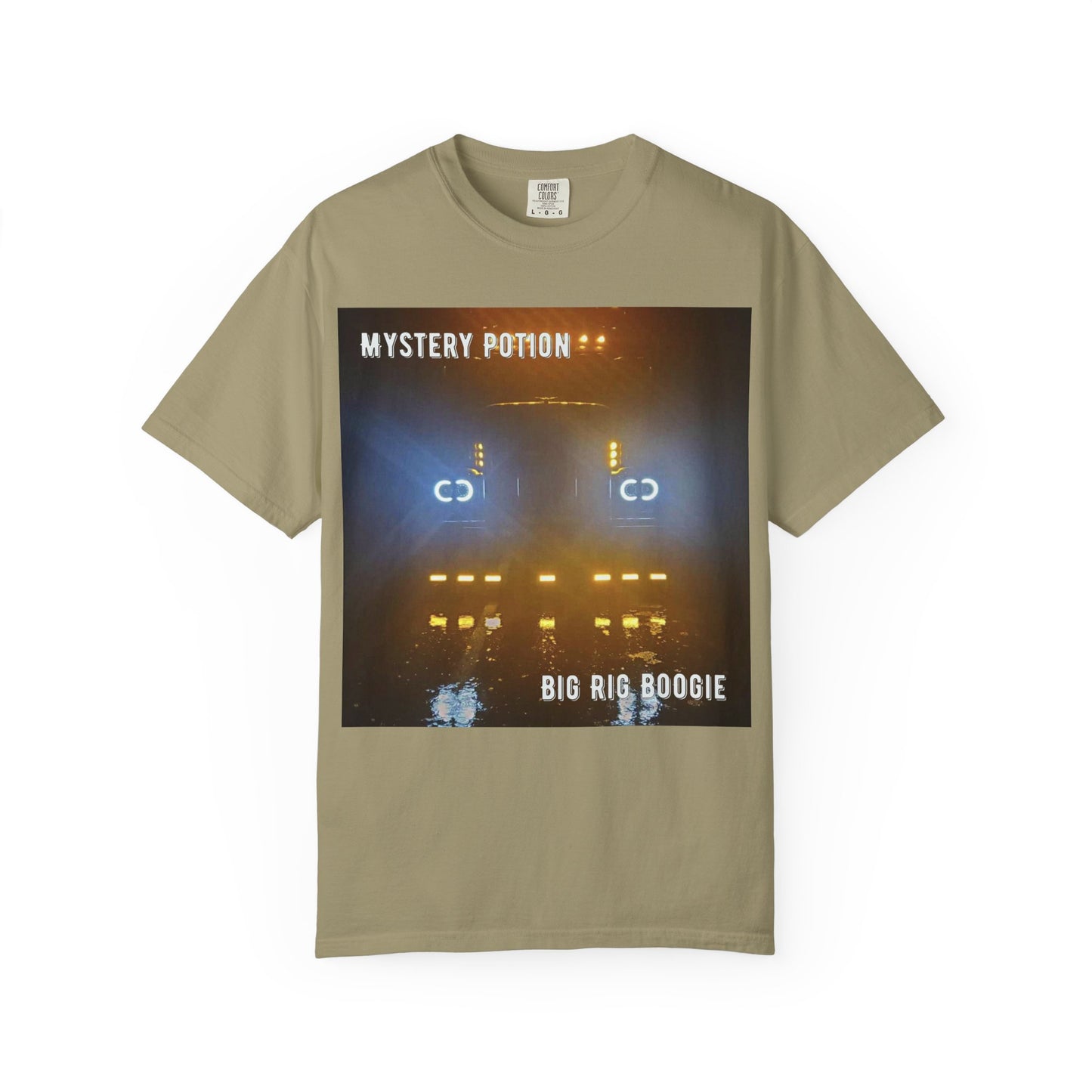 'Big Rig Boogie' by Mystery Potion Unisex Garment-Dyed T-Shirt | Unique Graphic Tee, Music Festival Shirt, Casual Wear, Gift for Friends, Unisex Style