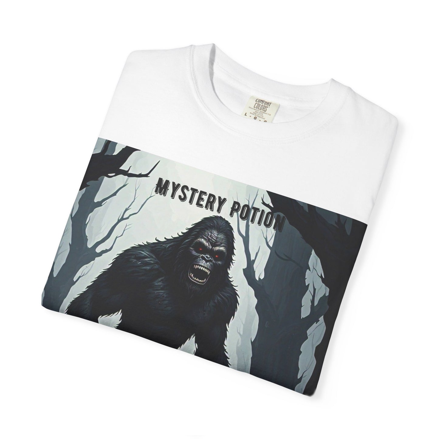 Bigfoot by Mystery Potion T-shirt, Unisex Statement Tee, Gift for Nature Lovers, Outdoor Adventure Shirt, Fun Graphic Tee