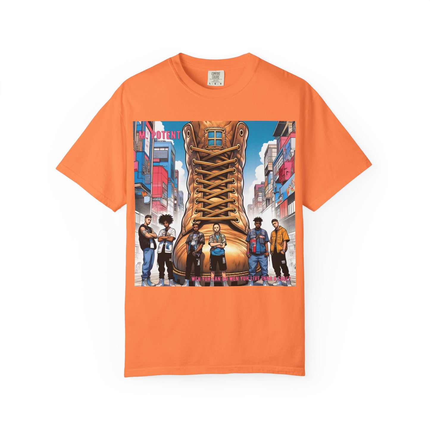 Urban-Inspired "What Can You Do When You Live In A Shoe?" Graphic Tee, Streetwear T-shirt, Casual Wear, Hip Hop Fashion, Birthday Gift, Unisex T-shirt with Bold Design