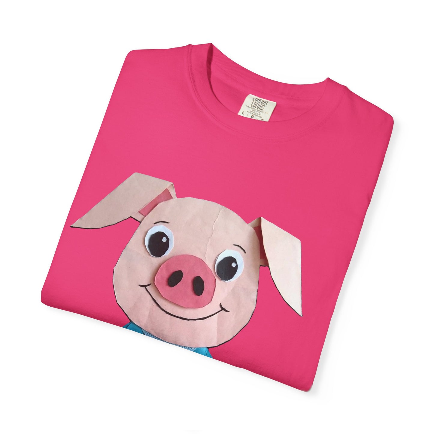 Cute Pig Character T-Shirt, Animal Lover Gift, Funny Graphic Tee, Casual Wear, Farm Themed Shirt