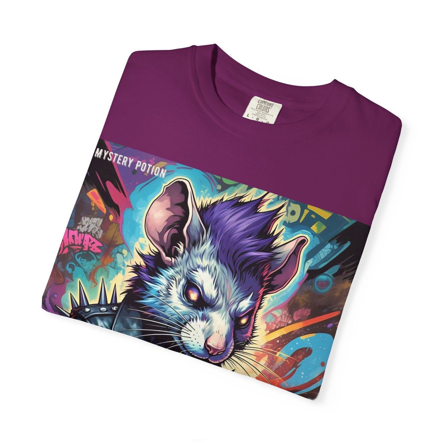 Punk Rock Rodent T-Shirt, Unisex Graphic Tee, Edgy Casual Wear, Alternative Fashion, Gift for Music Lovers, Festival Apparel