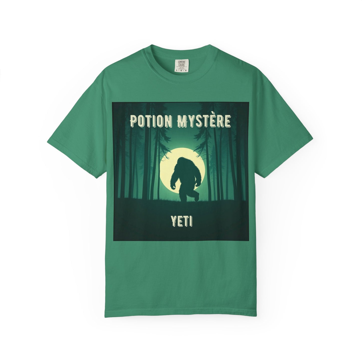 'Yeti' par Potion Mystère, Mysterious Yeti T-Shirt, Unisex Graphic Tee, Adventure Apparel, Gift for Explorers, Nature-Inspired Clothing for Sasquatch Lovers