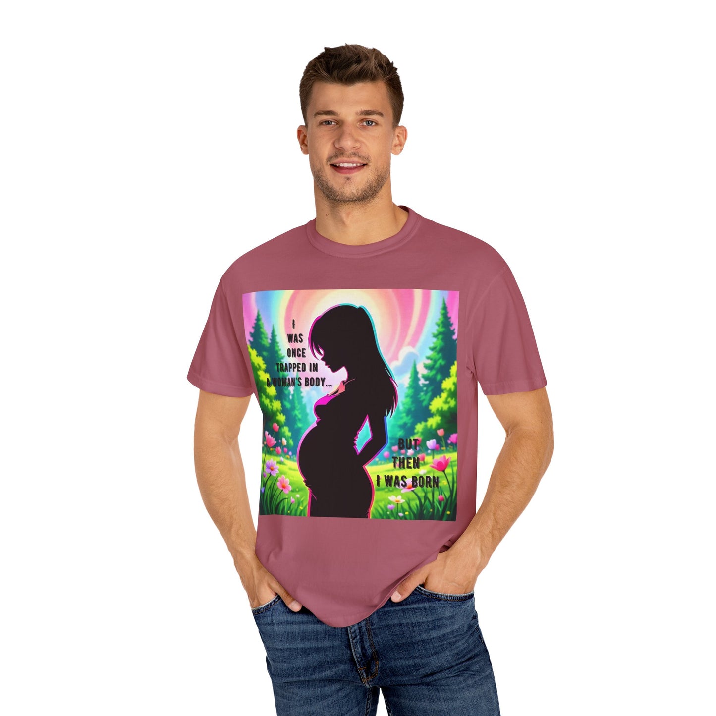 Maternity T-Shirt: I Was Once Trapped in Mom's Body, Pregnancy Gift, Baby Shower Shirt, Unisex Tee for Moms, Expecting Mothers