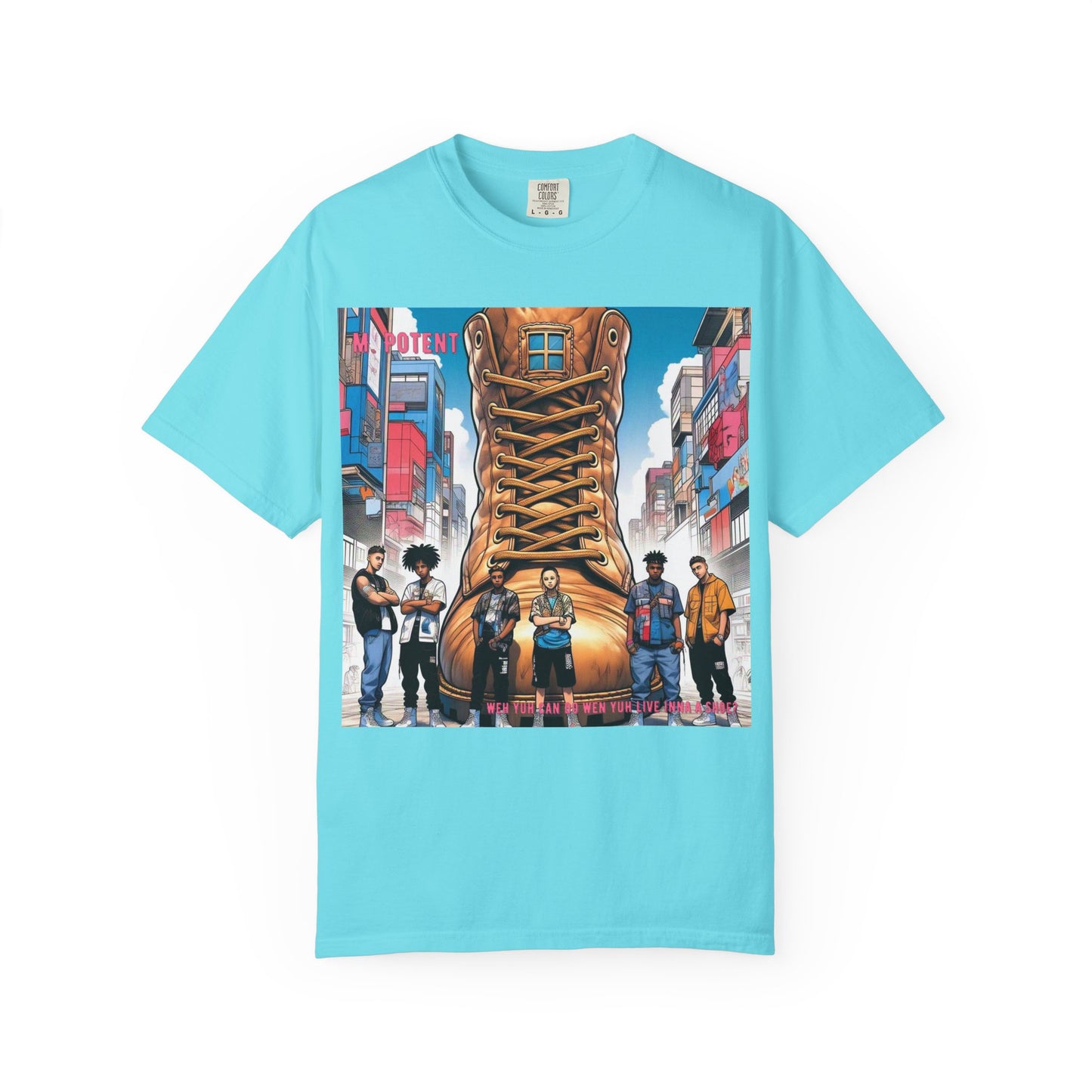Urban-Inspired "What Can You Do When You Live In A Shoe?" Graphic Tee, Streetwear T-shirt, Casual Wear, Hip Hop Fashion, Birthday Gift, Unisex T-shirt with Bold Design