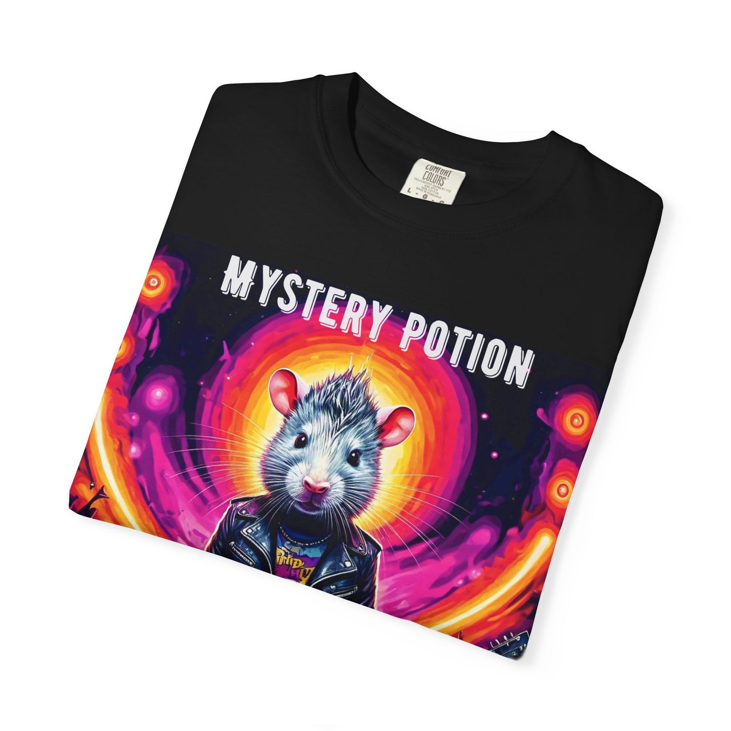 Mystical Hamster Graphic Tee | Unisex Edgy T-Shirt, Perfect for Festivals, Concerts, Gifts, Casual Wear, and Parties