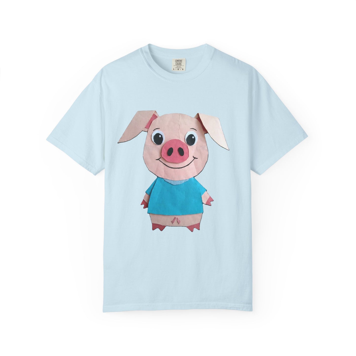 Cute Pig Character T-Shirt, Animal Lover Gift, Funny Graphic Tee, Casual Wear, Farm Themed Shirt