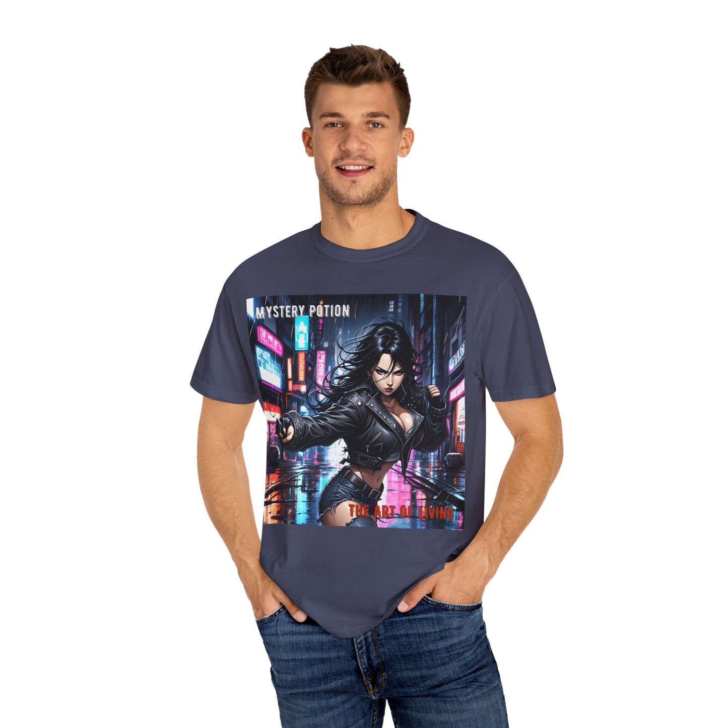 Mystery Potion Art Of Living Graphic T-Shirt, Cool Unisex Tee, Urban Style Apparel, Casual Streetwear, Gift for Gamers, Graphic Tee for Events