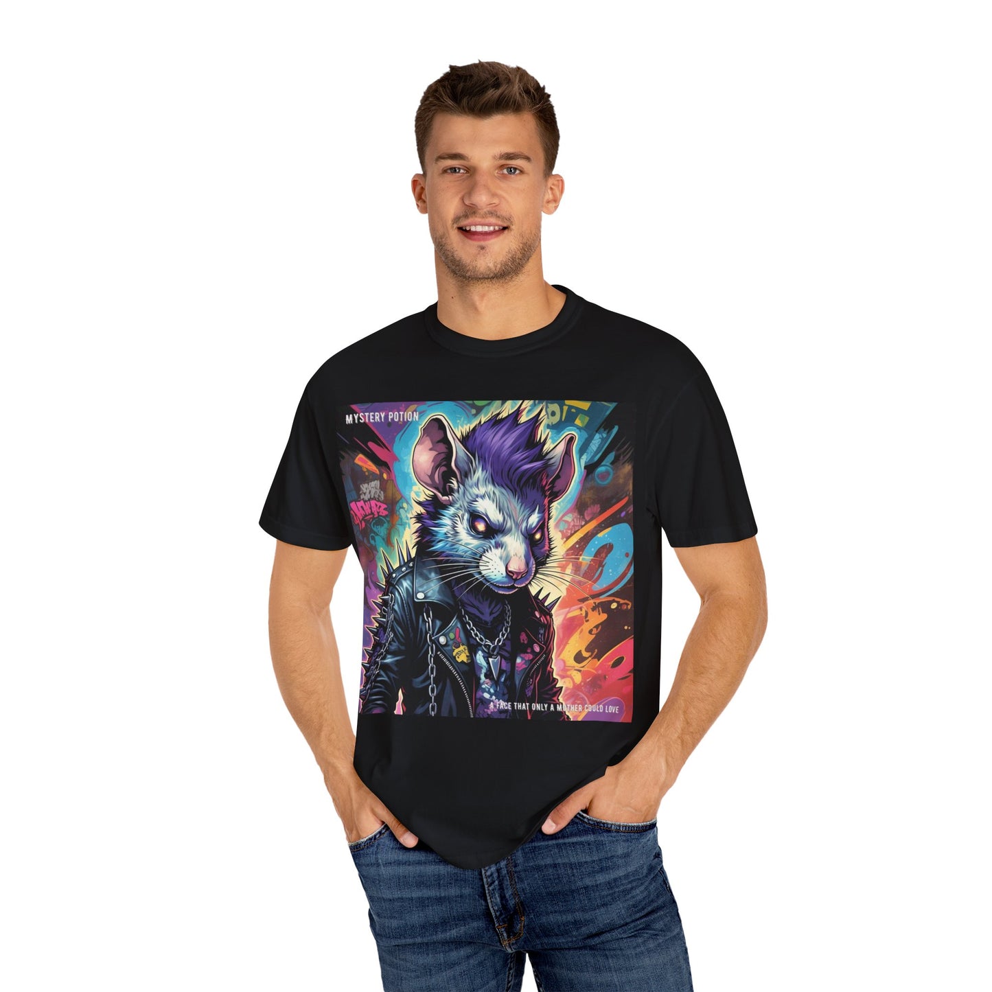 Punk Rock Rodent T-Shirt, Unisex Graphic Tee, Edgy Casual Wear, Alternative Fashion, Gift for Music Lovers, Festival Apparel