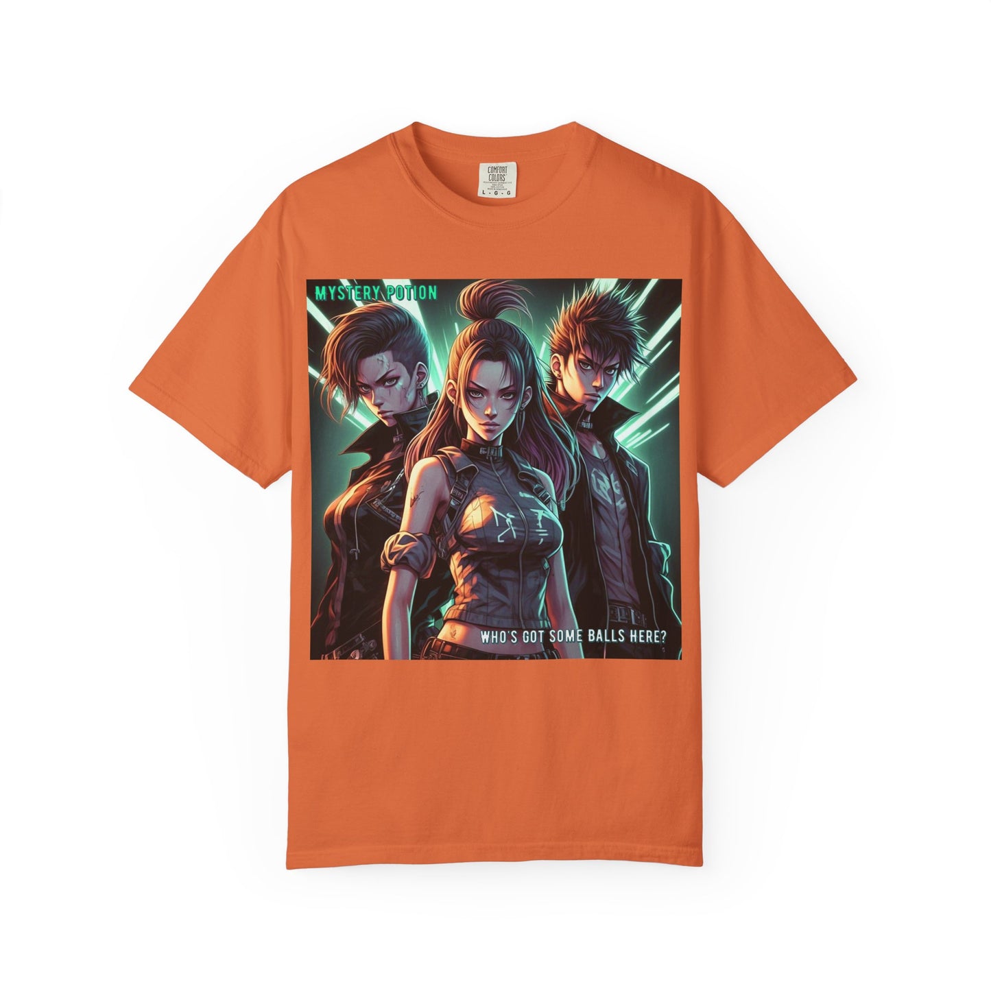 'Who's Got Some Balls Here?' by Mystery Potion, Unisex Graphic Tee, Trendy Gamer T-shirt, Anime Inspired Shirt, Gift for Him/Her, Casual Fashion