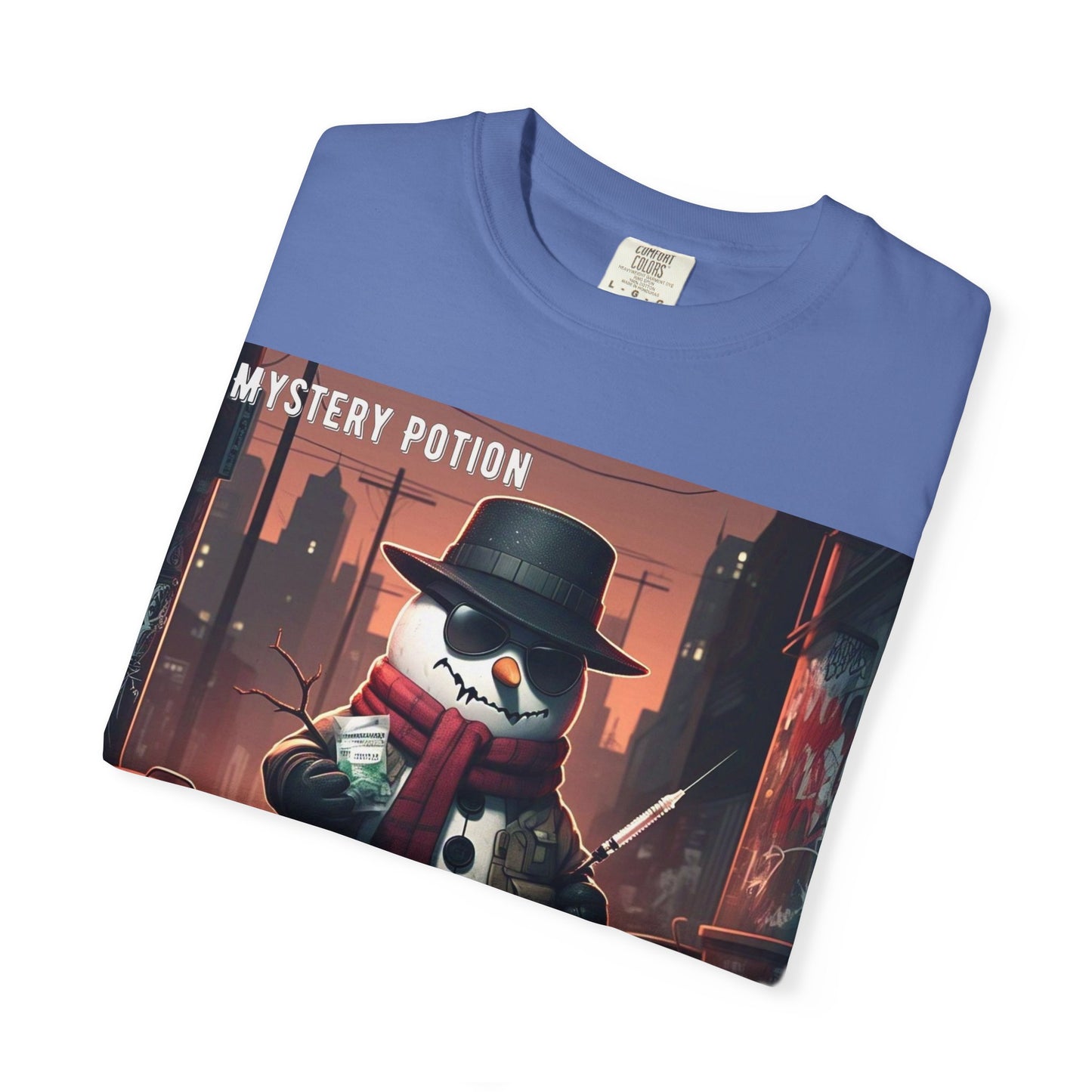 Frosty The Snowman by Mystery Potion, Parody T-Shirt | Unisex Holiday Tee, Winter Decoration, Gift for Christmas, Cozy Casual Style, Fun Snowman Design