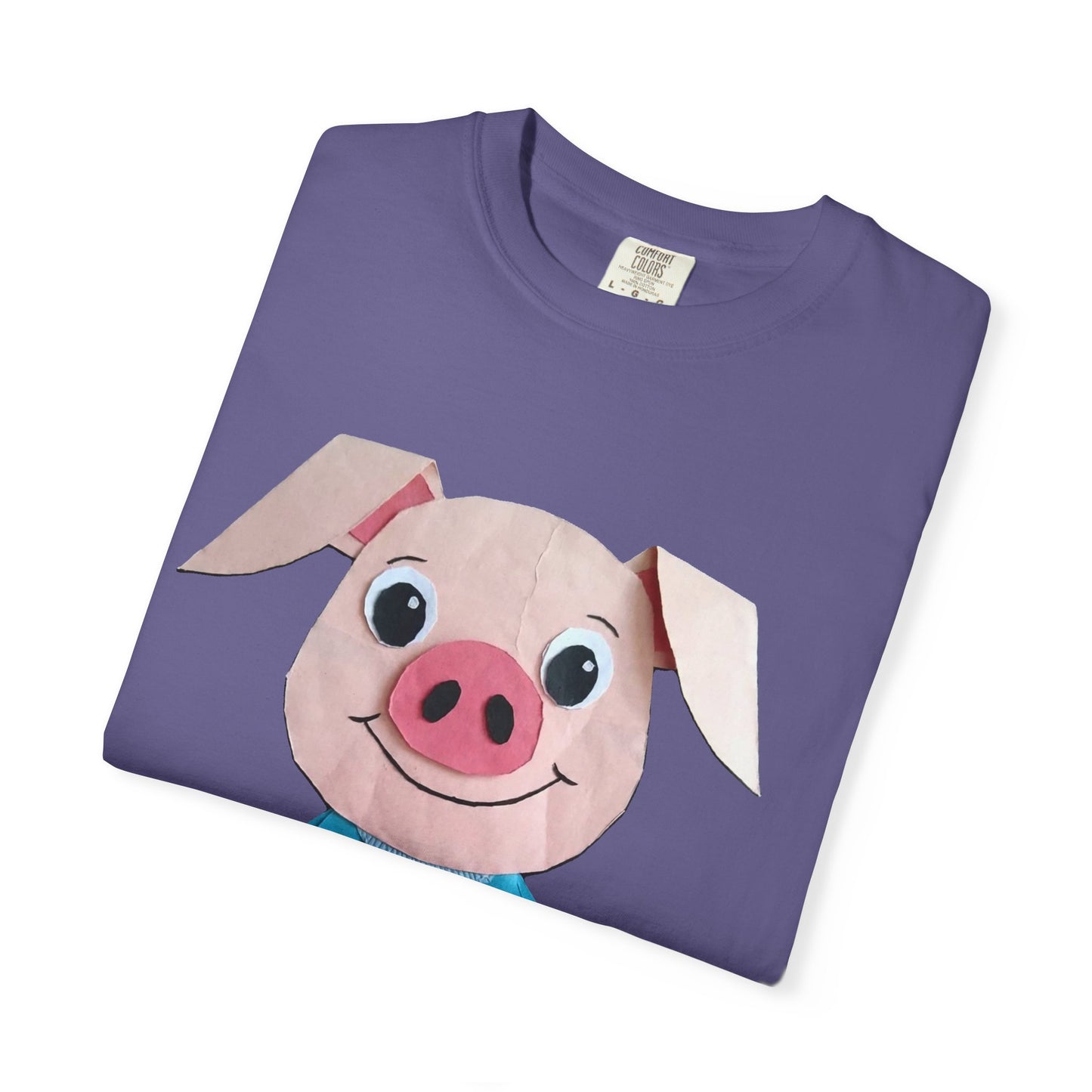Cute Pig Character T-Shirt, Animal Lover Gift, Funny Graphic Tee, Casual Wear, Farm Themed Shirt