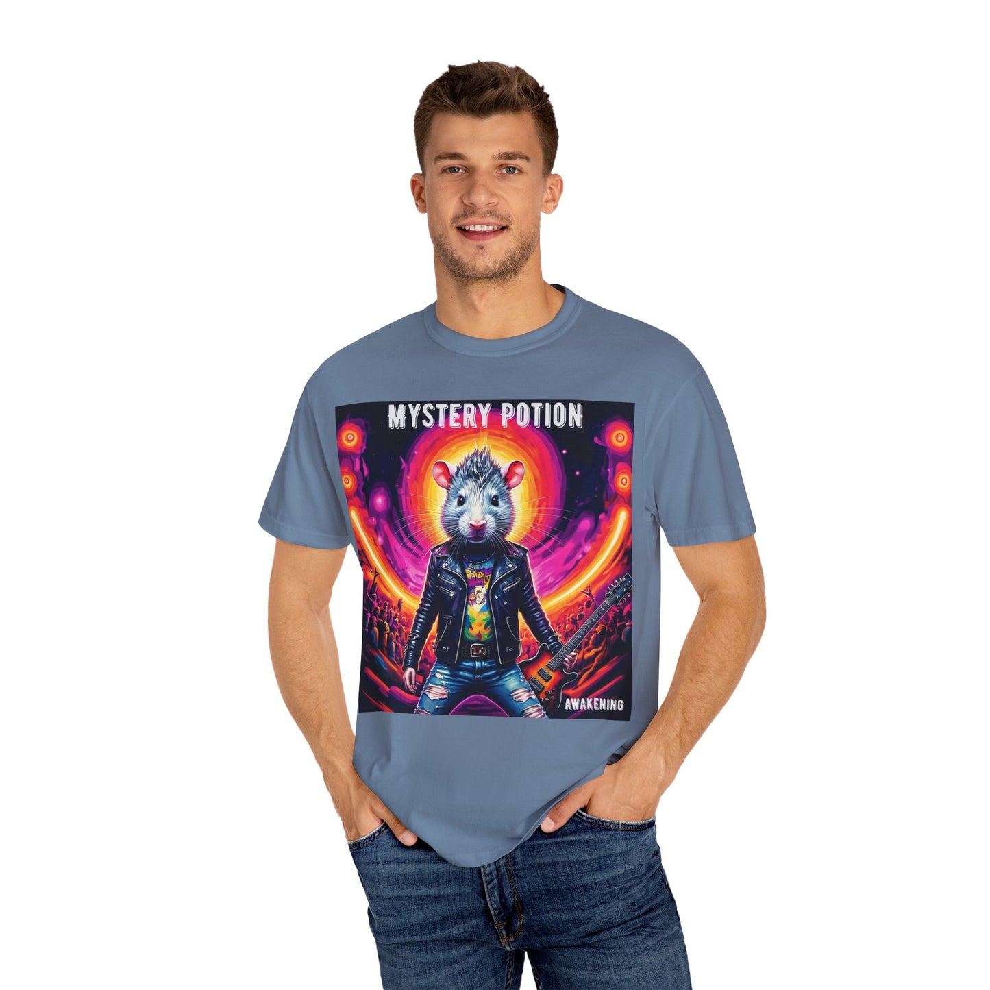 Mystical Hamster Graphic Tee | Unisex Edgy T-Shirt, Perfect for Festivals, Concerts, Gifts, Casual Wear, and Parties