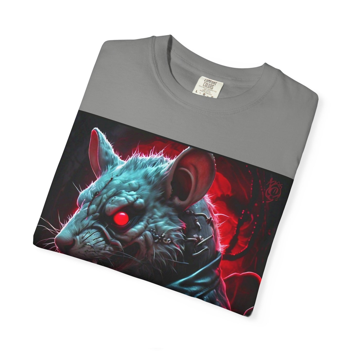 'Mystery Potion' Punk Rock Rat in Leather Jacket T-shirt, Rocker Tee, Original Logo