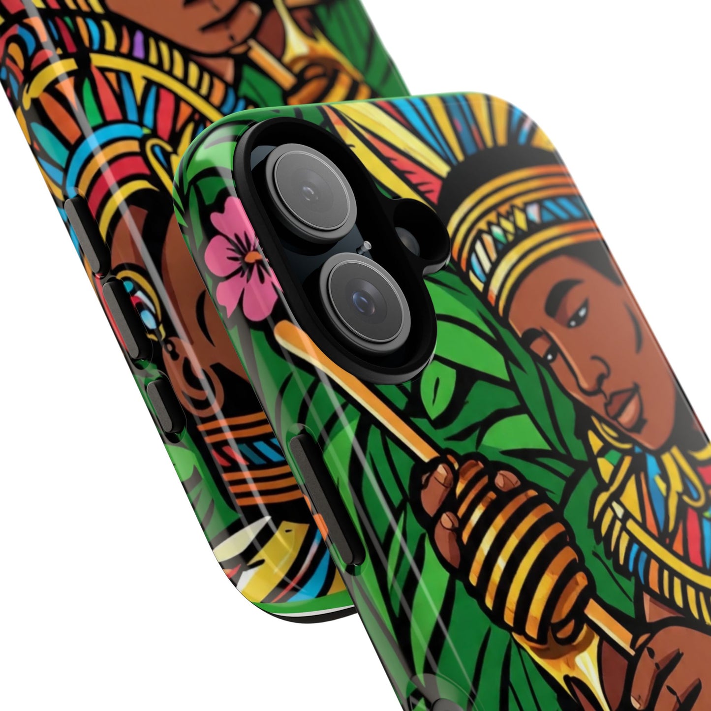 Honey Collecting African Vibrant Phone Case with Artistic Design, Tough Cases, Colorful Mobile Protector, Unique Gift for Her, Nature Lover's Accessory, [...]