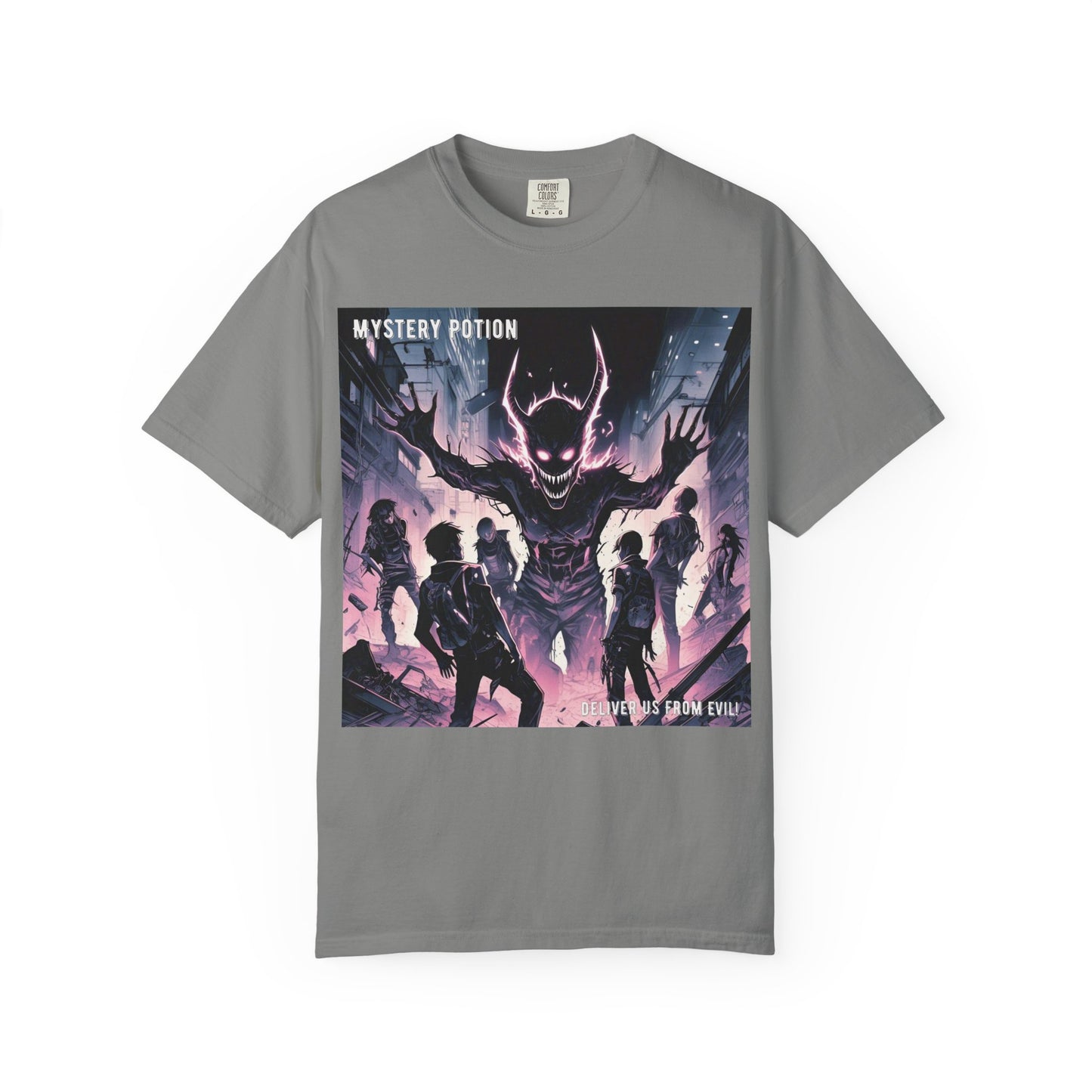 Mystery Potion Evil Satanic Graphic Tee, Unisex T-Shirt for Gamers, Cosplay Costume, Casual Wear, Unique Devilish Gift Idea