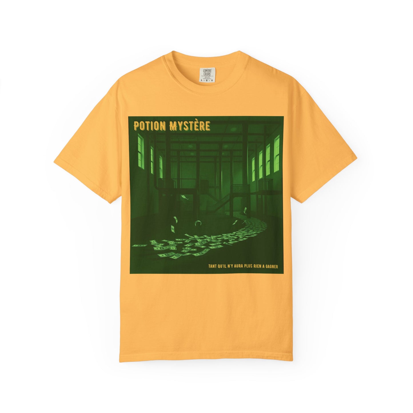 'Tant Qu'il N'Y Aura Plus Rien À Gagner' par Potion Mystère, Money Trail Unisex T-Shirt, Vintage Graphic Tee, Gift for Industrial Music Lovers, Casual Wear, Unique Graphic Shirt