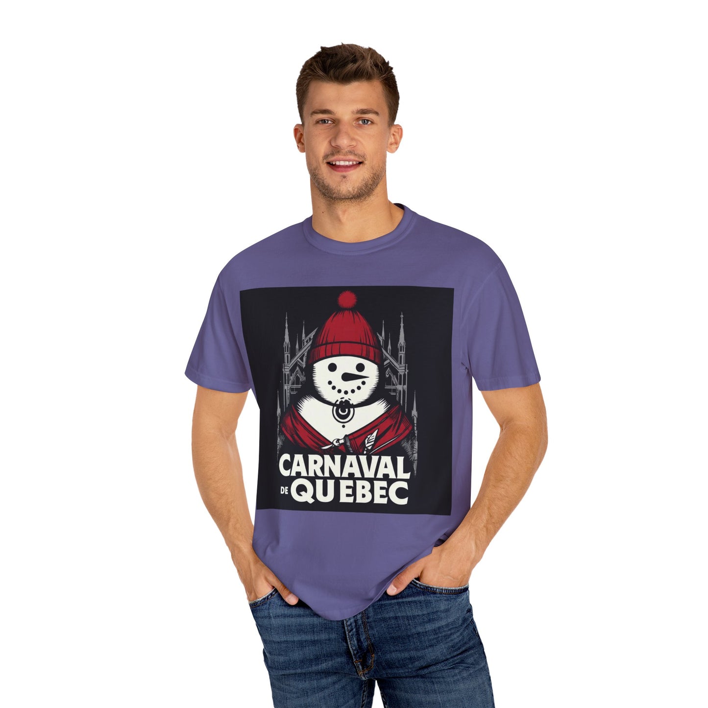 Carnaval de Québec Post-Goth T-shirt, Unisex Graphic Tee, Winter Festival Apparel, Holiday Gifts, Comfortable Everyday Wear