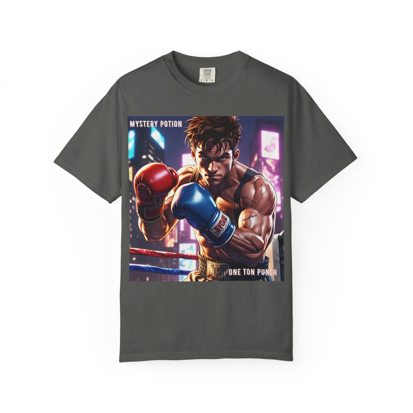 'One Ton Punch' by Mystery Potion, Boxer T-Shirt, Unisex Graphic Tee, Gift for Gamers, Vintage Style Shirt, Cool Casual Wear, Streetwear Fashion