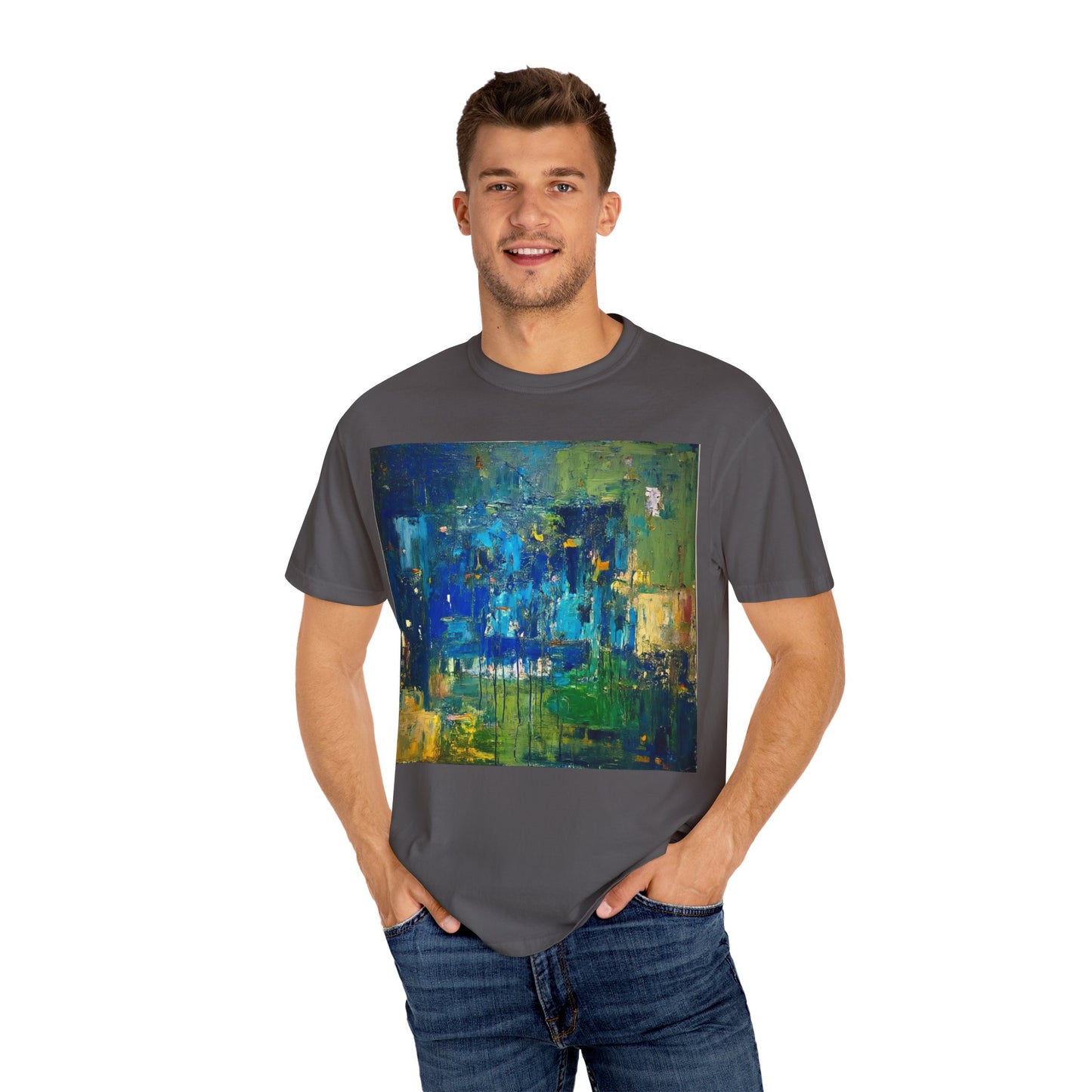 Artistic Unisex T-Shirt, Colorful Abstract Tee, Casual Wear, Gift for Art Lovers, Summer Essential, Unique Graphic Shirt