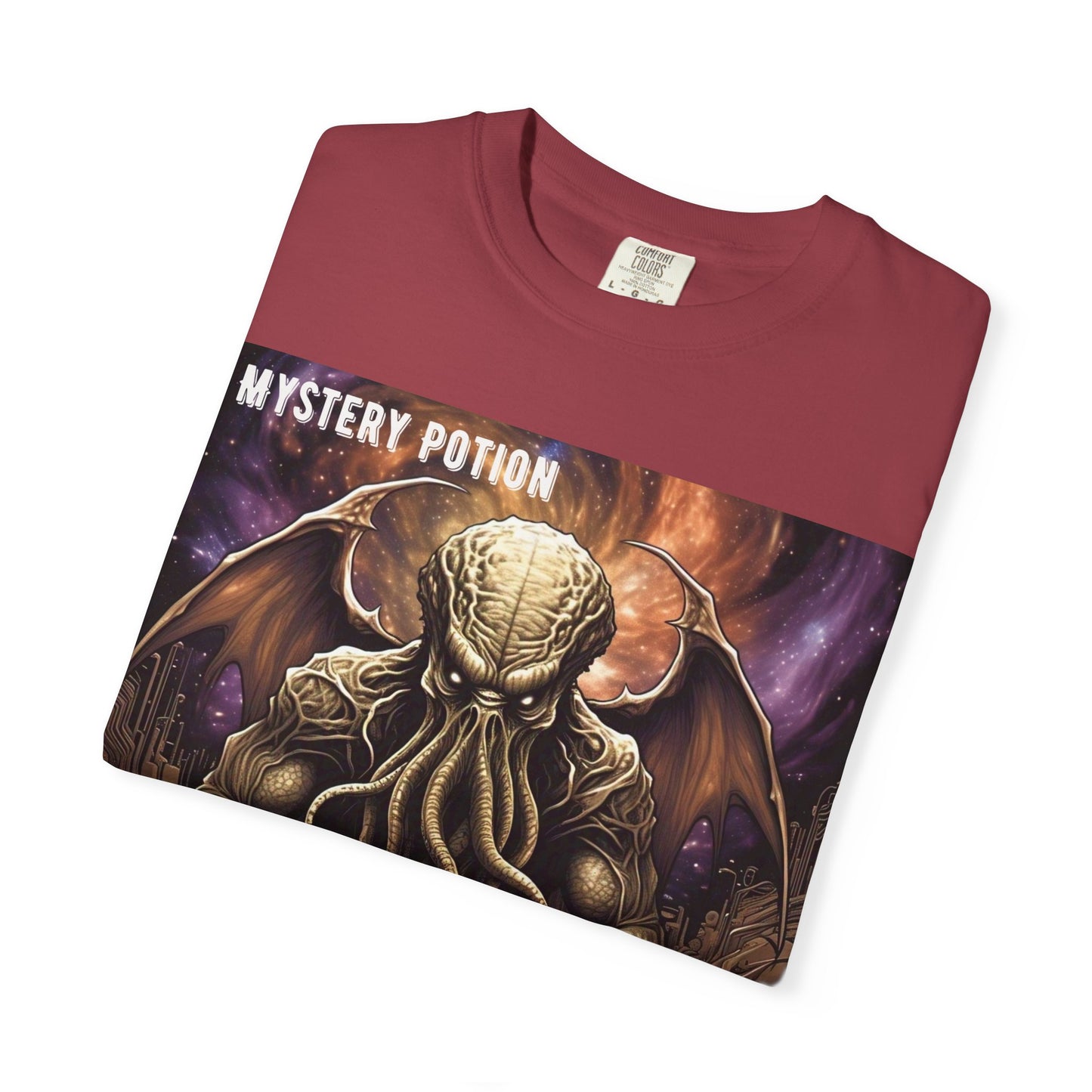 Mystery Potion Unisex T-Shirt, Cthulhu Inspired Tee, Gothic Apparel, Witchy Clothing, Halloween Outfit, Fantasy Fan Gift