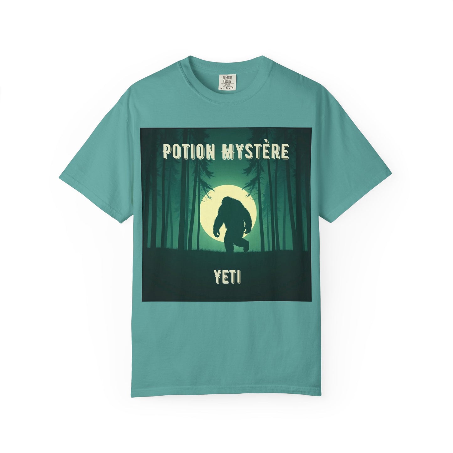 'Yeti' par Potion Mystère, Mysterious Yeti T-Shirt, Unisex Graphic Tee, Adventure Apparel, Gift for Explorers, Nature-Inspired Clothing for Sasquatch Lovers