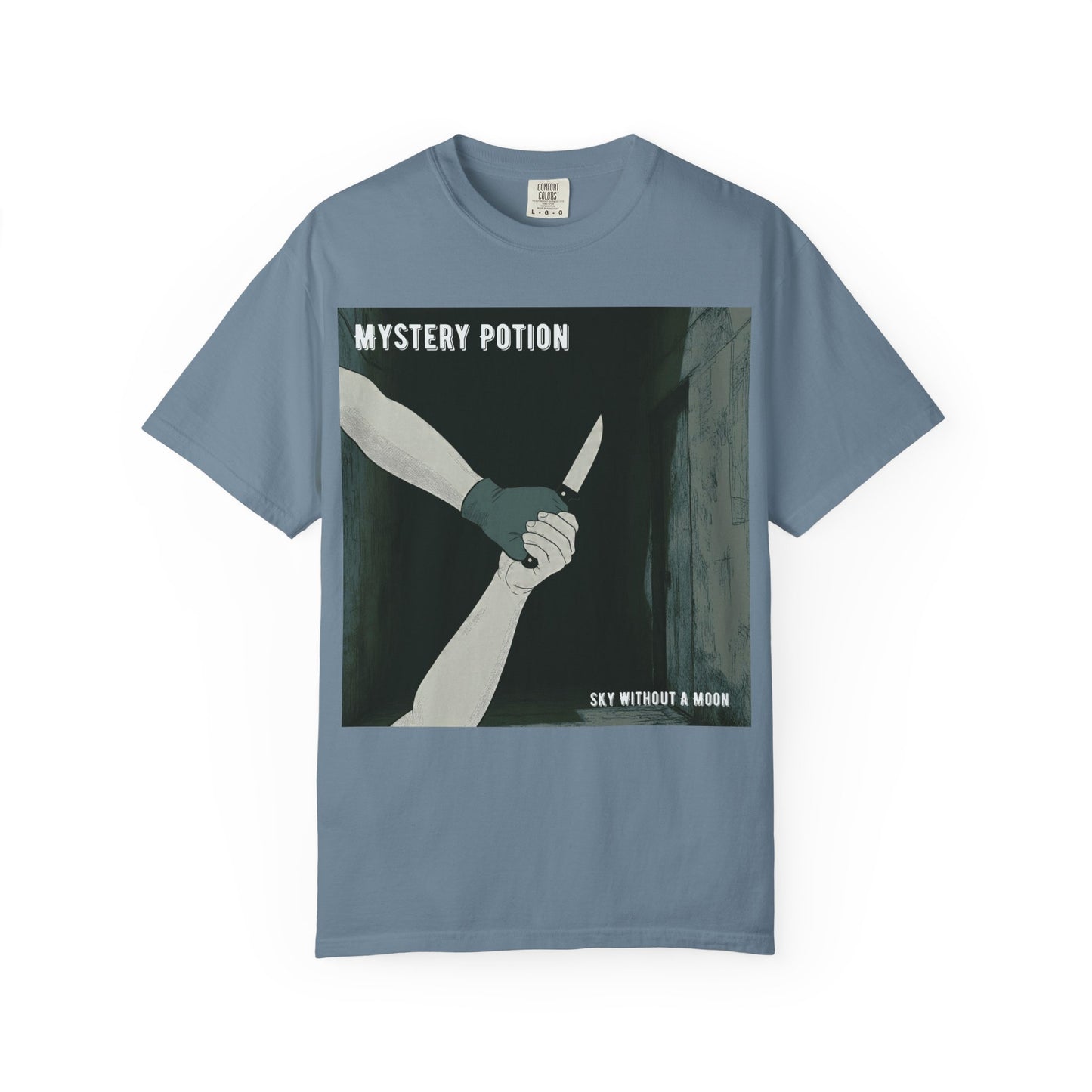'Sky Without A Moon' by Mystery Potion Graphic Tee | Unisex Casual Wear, Artistic T-shirt, Unique Gift for Friends, Street Style Fashion, Gift for Occasions