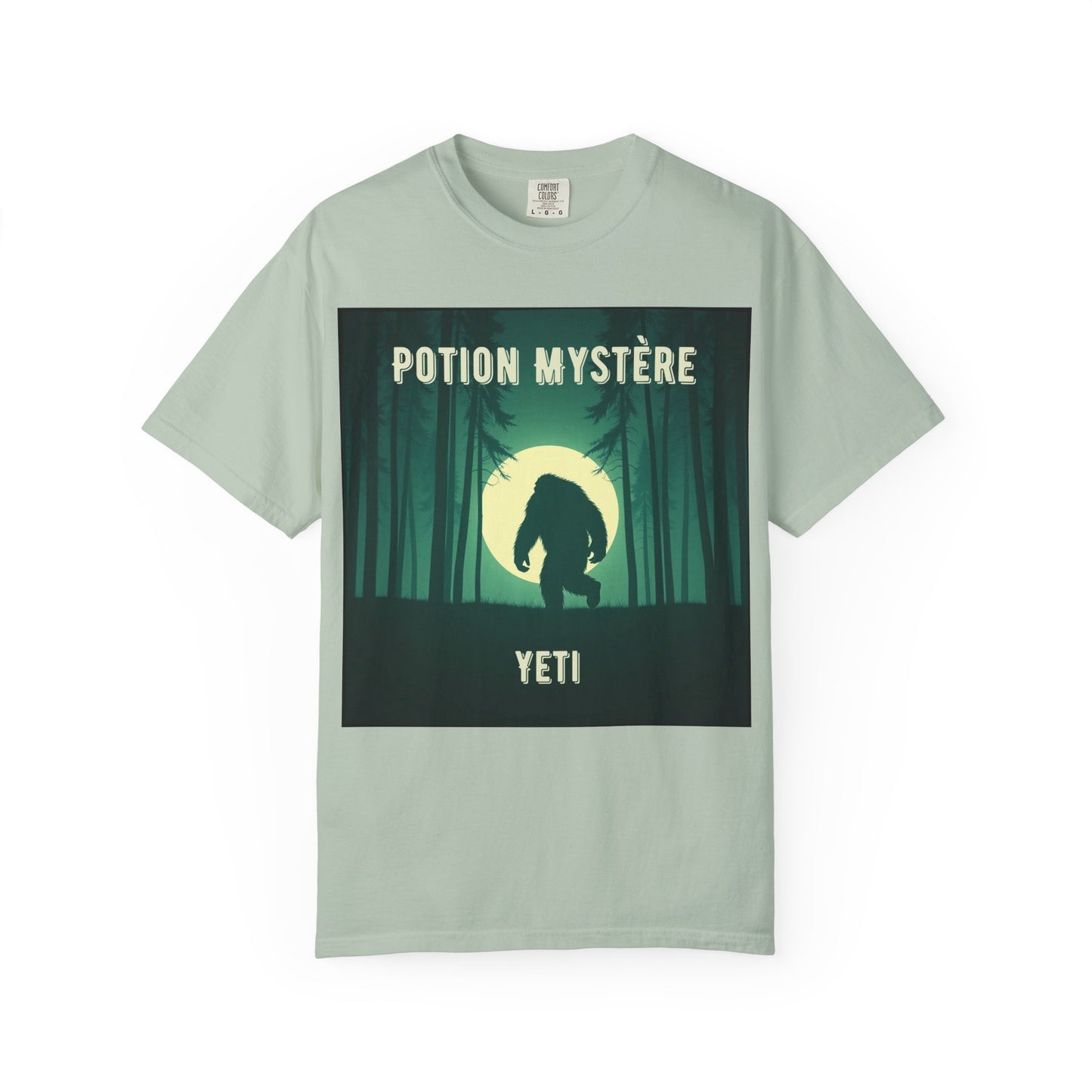 'Yeti' par Potion Mystère, Mysterious Yeti T-Shirt, Unisex Graphic Tee, Adventure Apparel, Gift for Explorers, Nature-Inspired Clothing for Sasquatch Lovers
