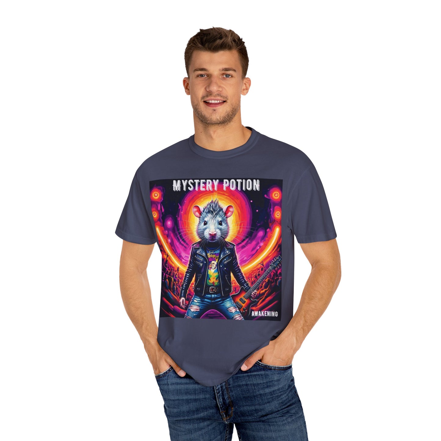 Mystical Hamster Graphic Tee | Unisex Edgy T-Shirt, Perfect for Festivals, Concerts, Gifts, Casual Wear, and Parties