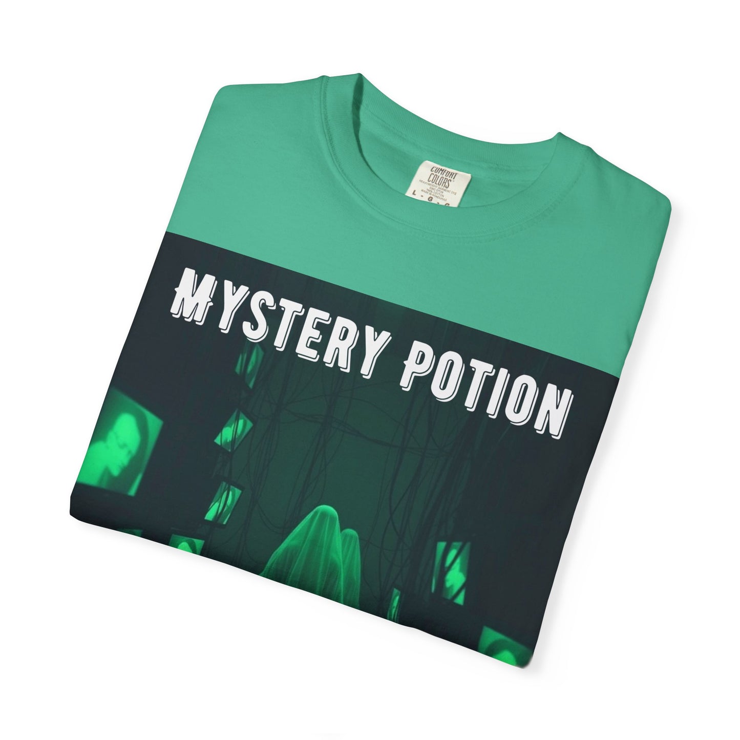 Mystery Potion Unisex T-Shirt | Ghostly Vibe | Perfect for Halloween, Gifts, or Casual Wear, Unique Tee, Spooky Apparel, Graphic Shirt