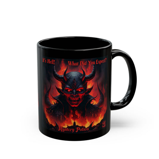 Demonic Fantasy Mug, Spooky Coffee Cup, Halloween Gift, Devilish Drinkware, Unique Kitchen Decor, Mystery Potion Mug