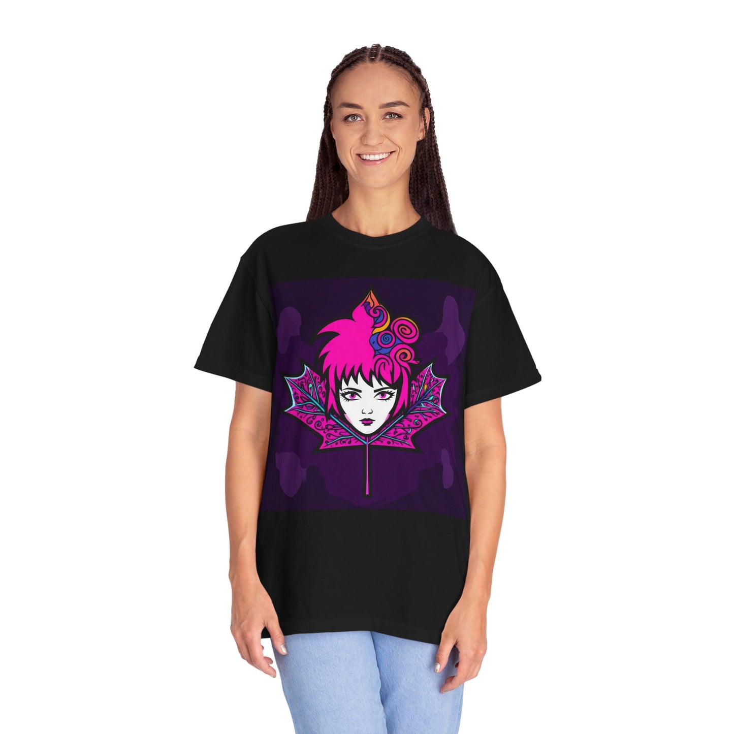 Emily The Maple Leaf Vibrant Graphic Tee: Retro Pop Art T-Shirt, Unique Gift, Casual Wear, Festival Fashion, Fun Style, Unisex Apparel