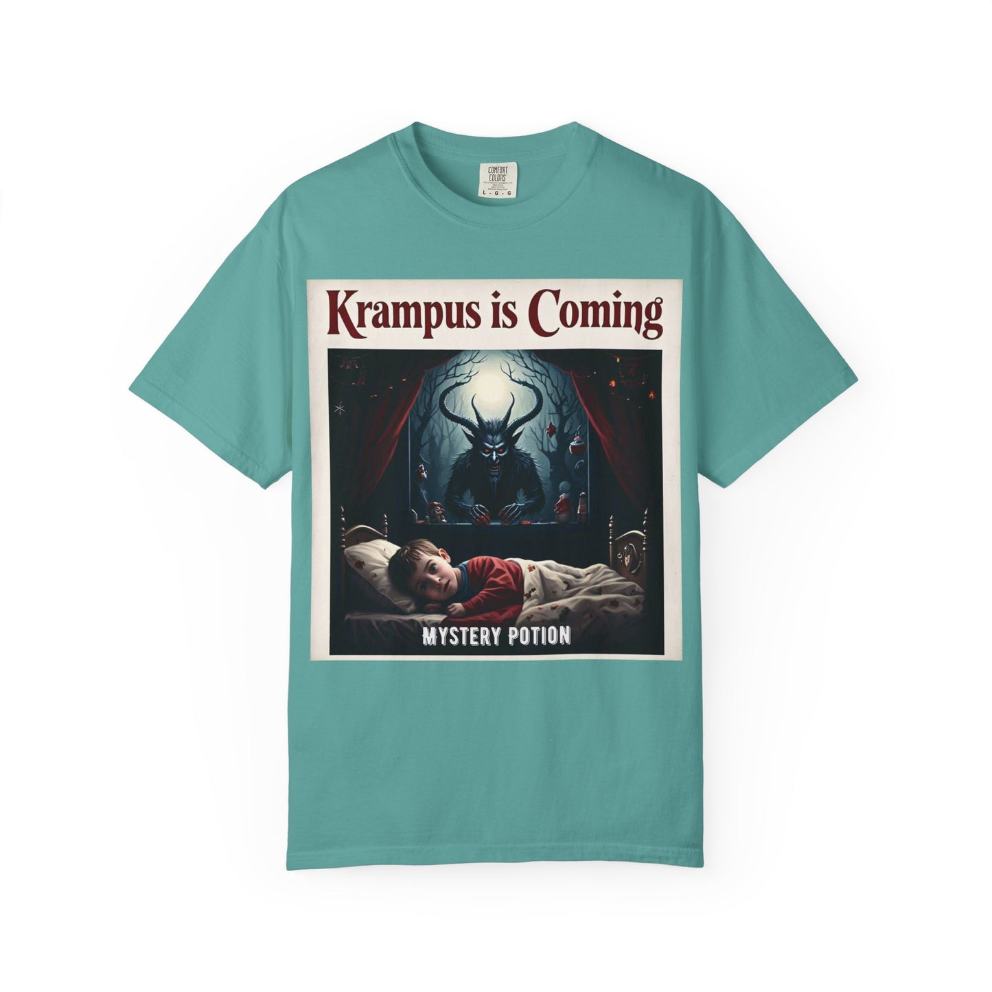 Krampus is Coming Unisex T-Shirt, Holiday Apparel, Christmas Gift, Cozy Casual Wear, Horror Theme Tee