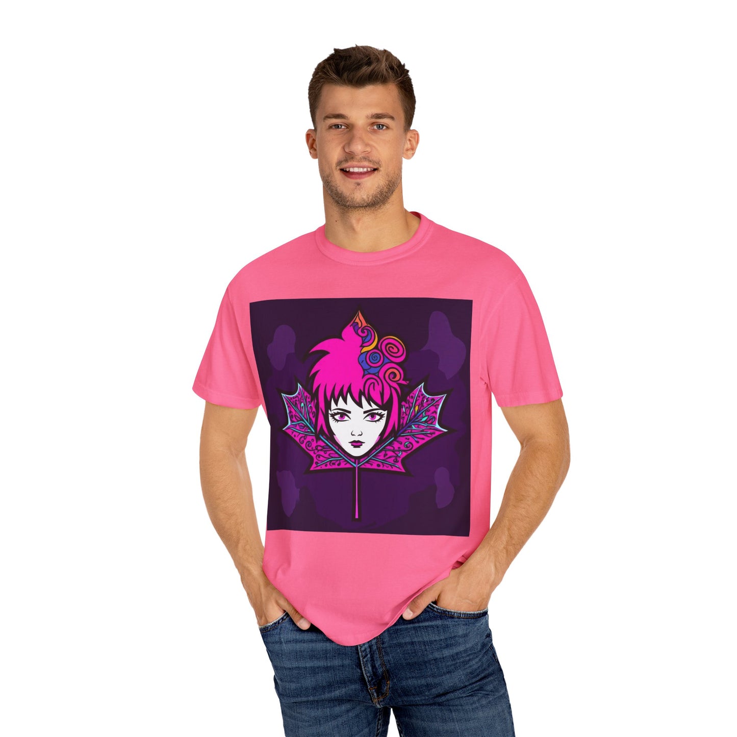 Emily The Maple Leaf Vibrant Graphic Tee: Retro Pop Art T-Shirt, Unique Gift, Casual Wear, Festival Fashion, Fun Style, Unisex Apparel
