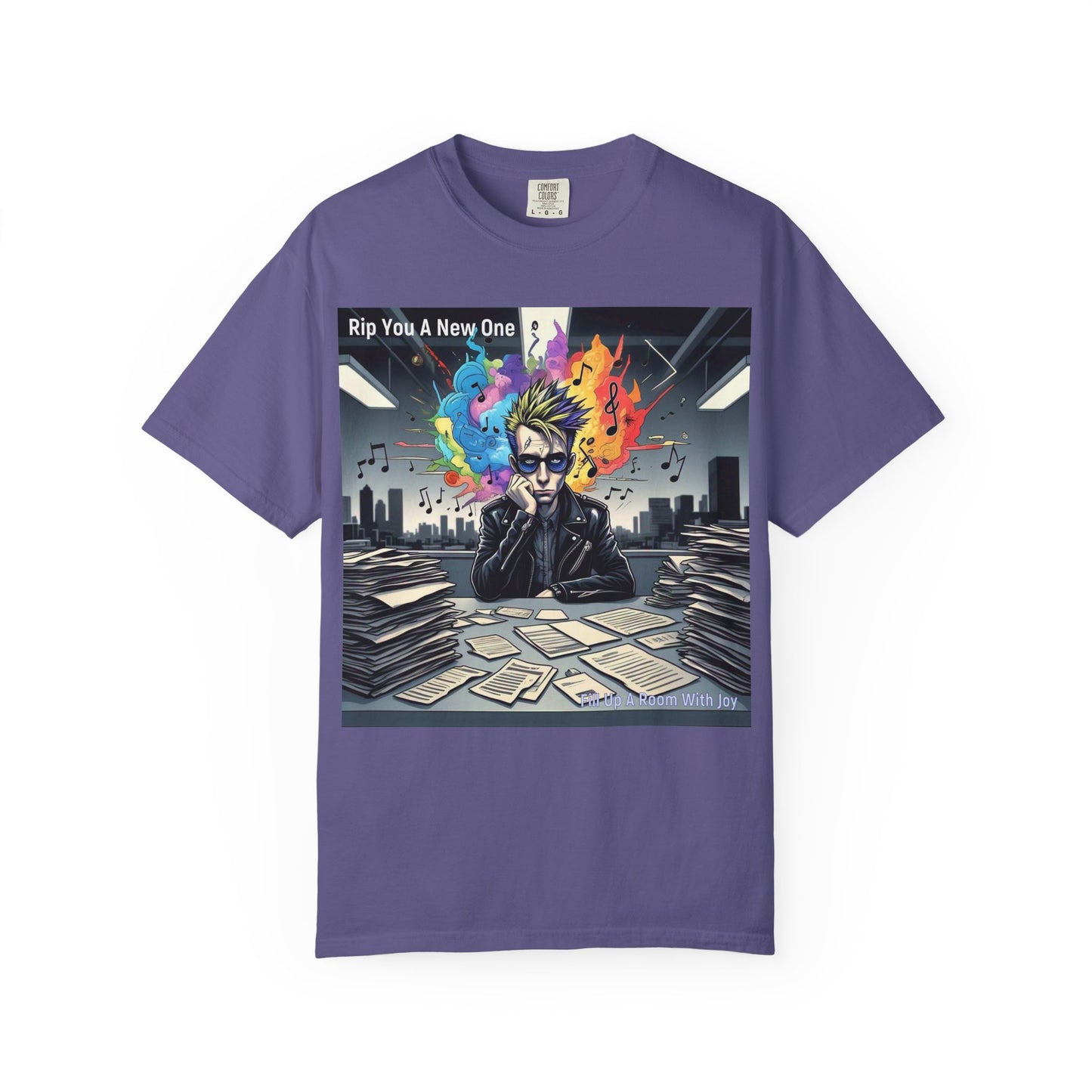 Colorful Creative T-Shirt - Rip You A New One Graphic Tee, Unisex Design for Artists, Music Lovers, Gift for Holidays, Casual Wear