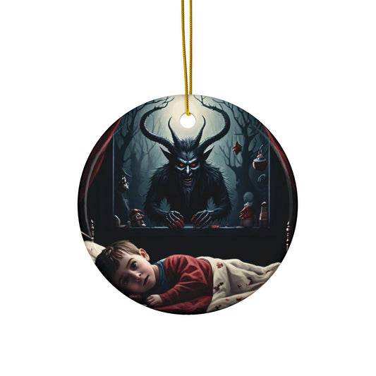 X-Mas 'Krampus is Coming' by Mystery Potion Gothic Holiday Ornaments, Unique Decor, Home Decor, Christmas Tree Decorations, Gift Ideas, Dark Aesthetic, 2-Sided Print