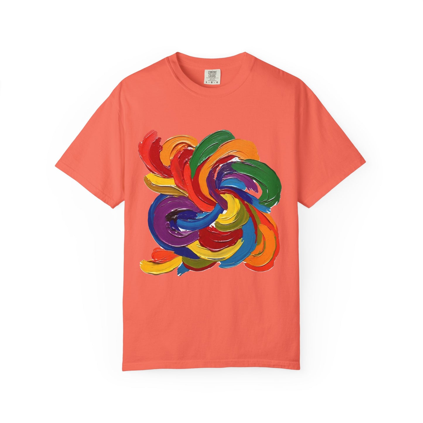 Colorful Swirl Unisex T-Shirt, Vibrant Art Tee, Casual Wear, Gift for Artists, Statement Shirt, Summer Outfit