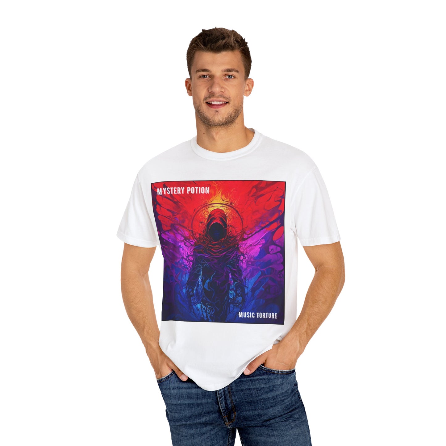 'Music Torture' by Mystery Potion Unisex Garment-Dyed T-shirt, Music Torture Tee, Vibrant Graphic Shirt, Cool Casual Wear, Gift for Music Lovers, [...]