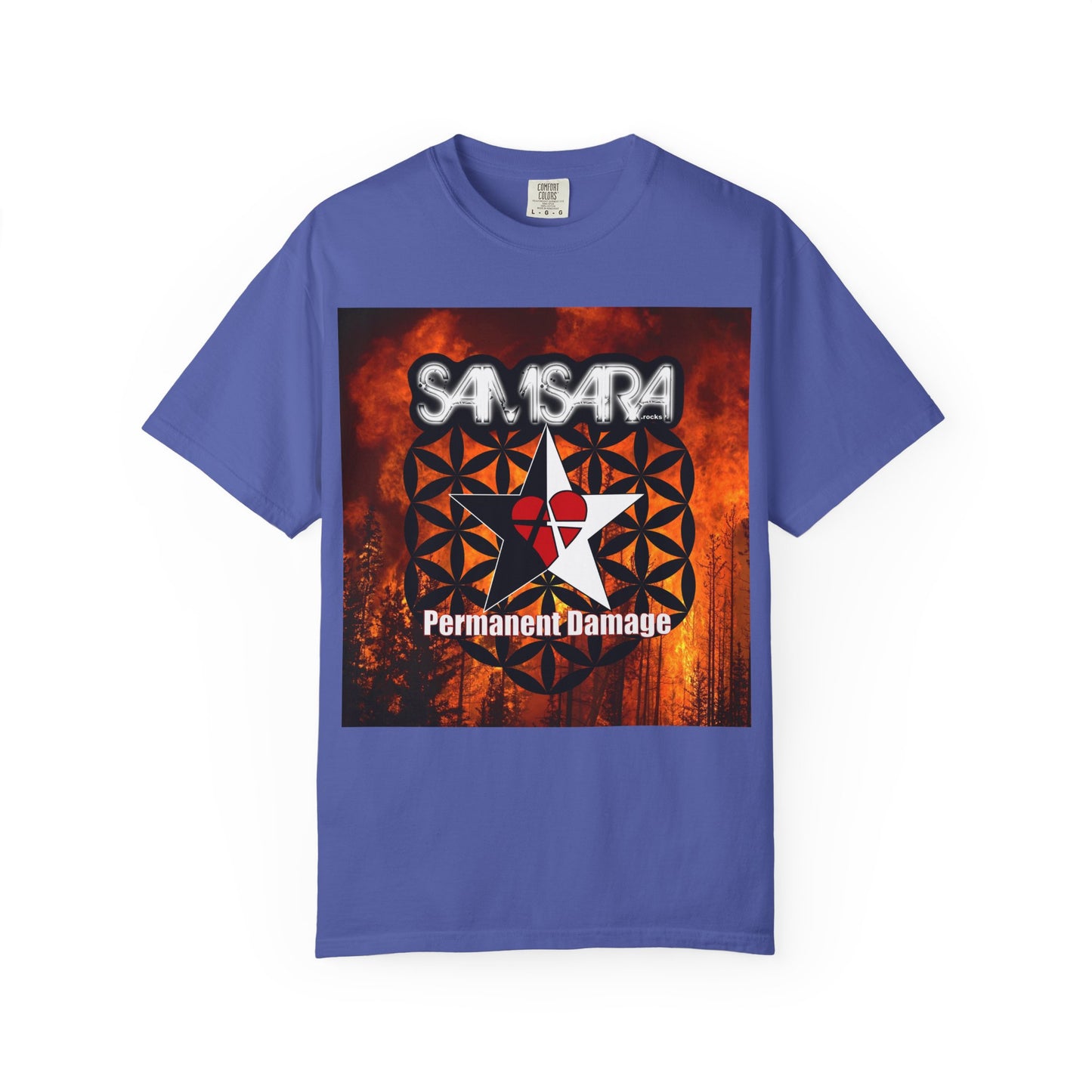'Permanent Damage' by Samsara, Bold Graphic T-Shirt, Music Festival Gear, Unisex Casual Tee, Unique Gift for Friends, Statement Apparel, Concert Outfit