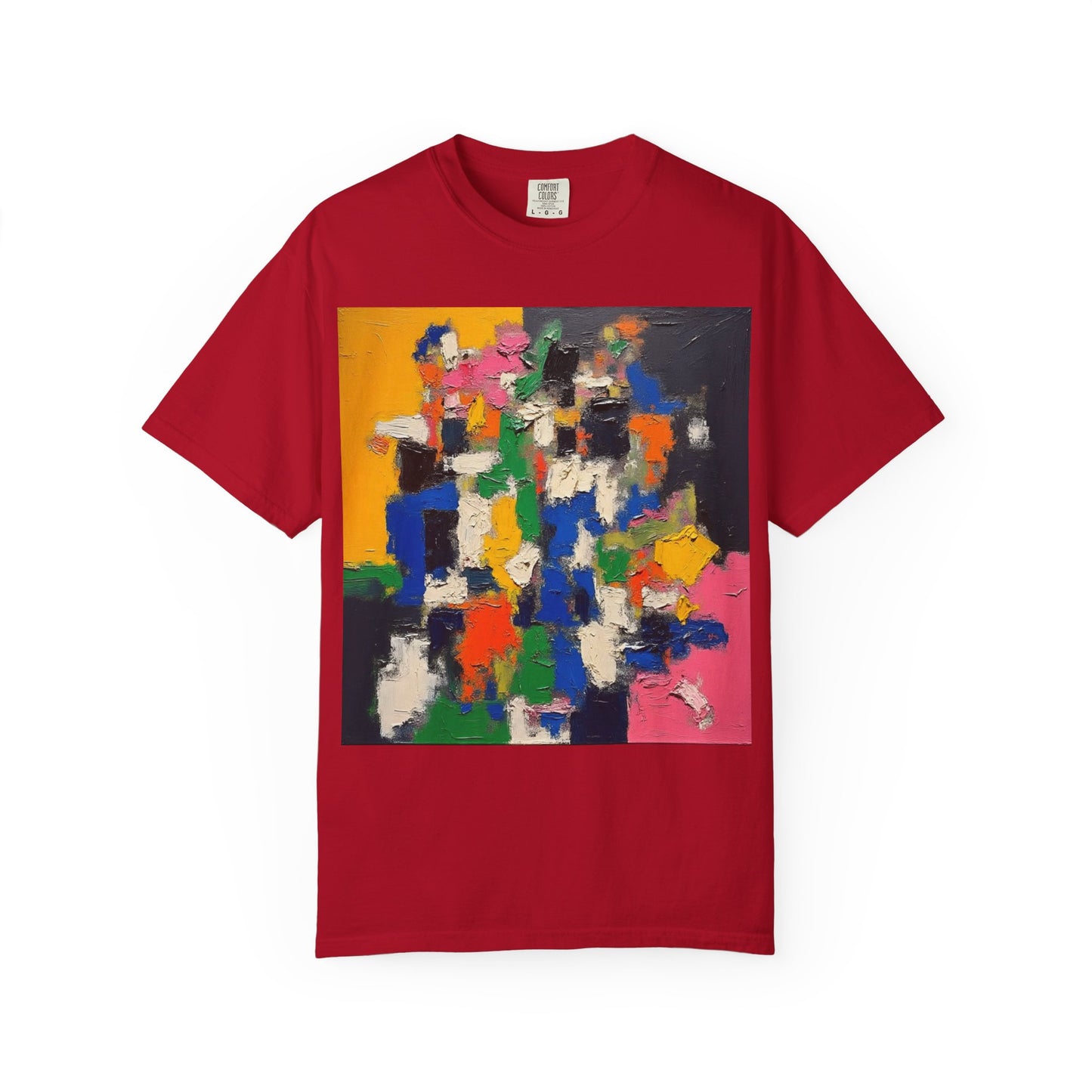 Vibrant Abstract Art Unisex T-Shirt, Colorful Graphic Tee, Casual Wear, Trendy Gift for Art Lovers, Perfect for Summer Festivals
