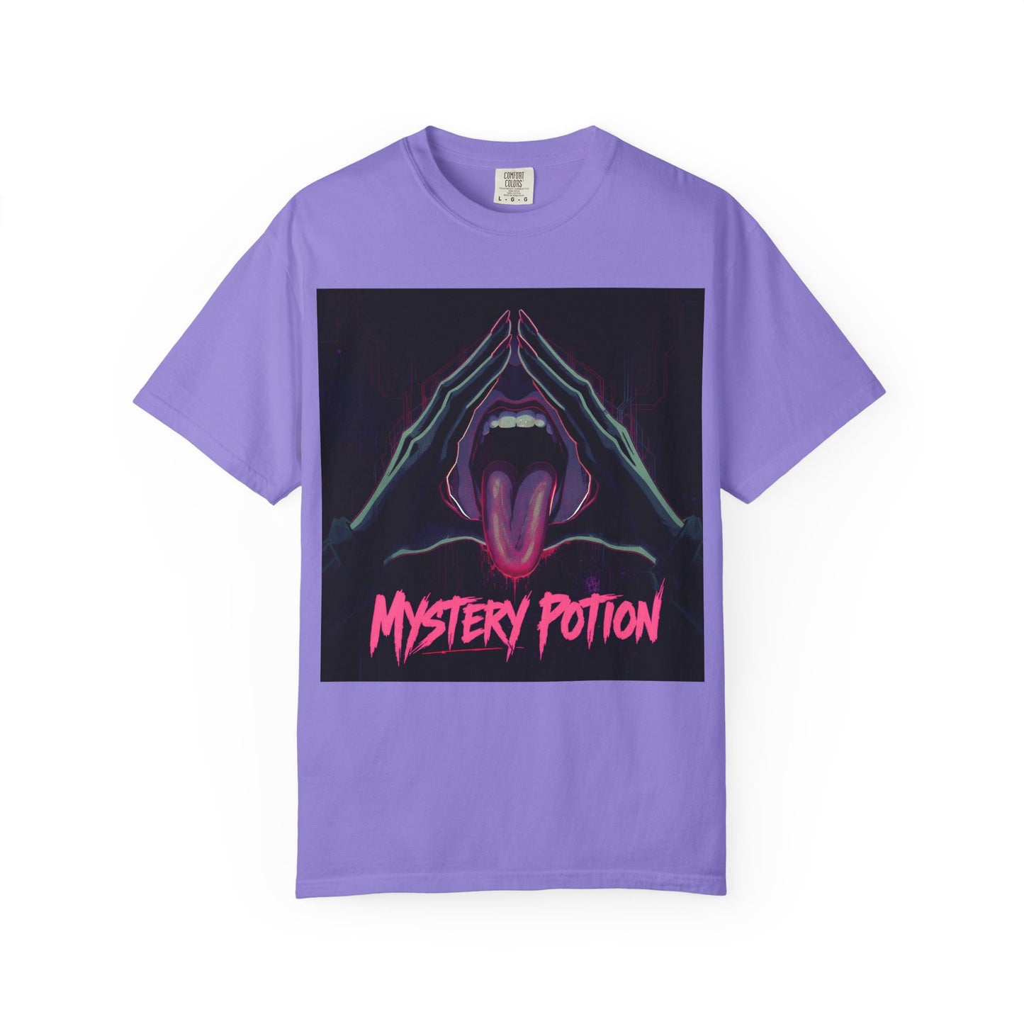 Mystery Potion Graphic Tee, Unisex T-Shirt for Festivals, Gift for Friends, Retro Vibes, Statement Shirt