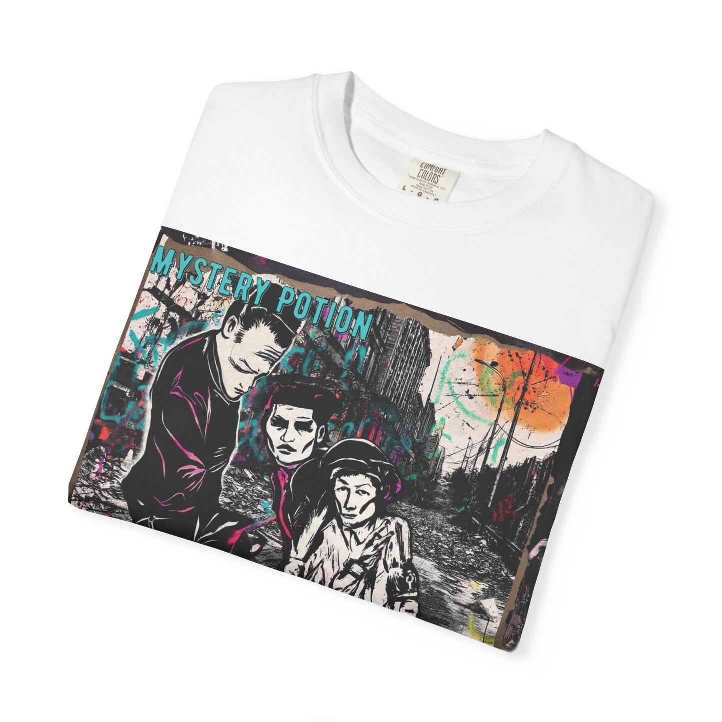 'You Think The World Is Overpopulated' by Mystery Potion, Street Art Unisex T-Shirt - Alternative Fashion, Graphic Tee for Music Lovers, Gifting, Urban Style, Everyday Wear