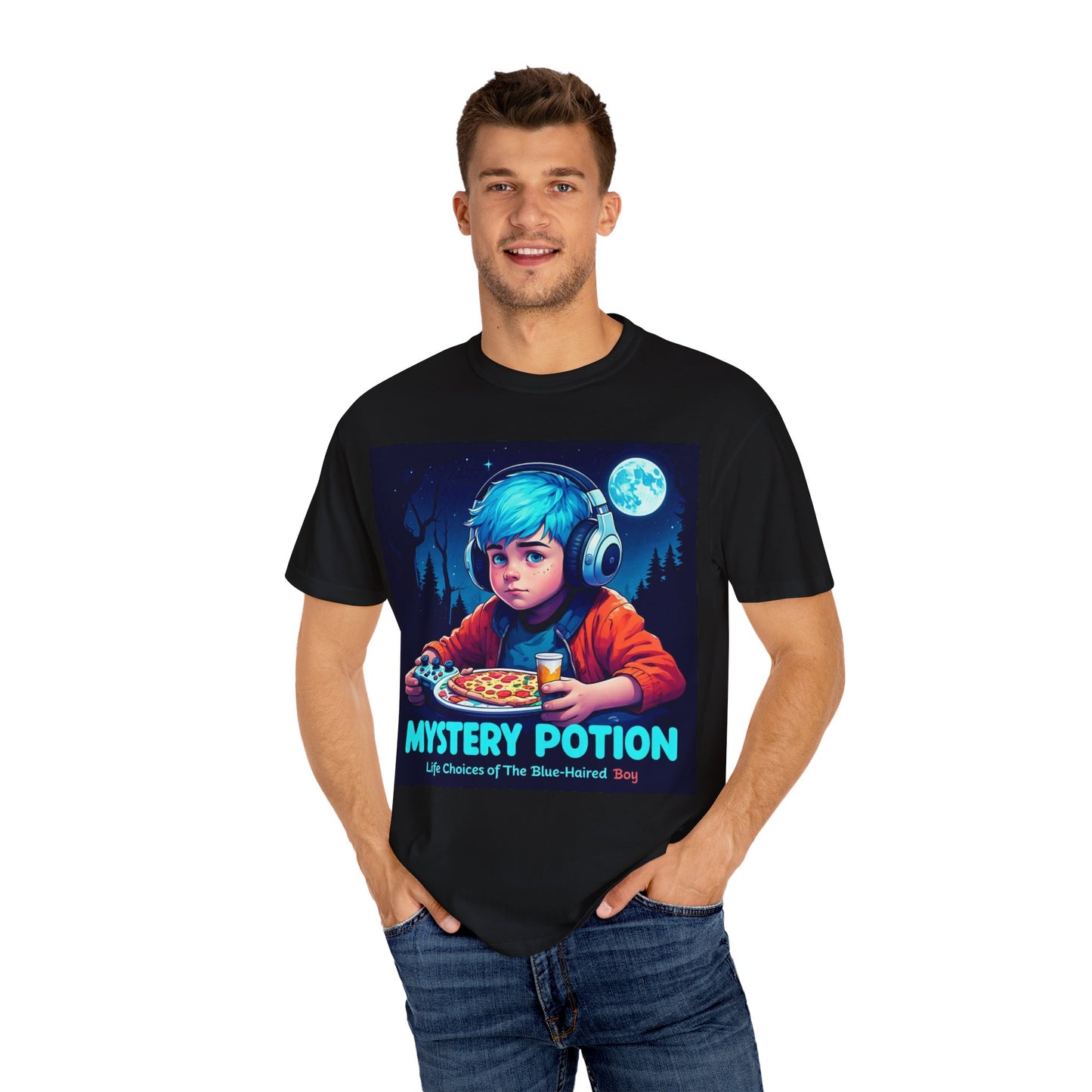 Mystery Potion T-shirt, Gamer Tee, Unisex Graphic Tee, Quirky Gift, Unique Design, Retro Vibe