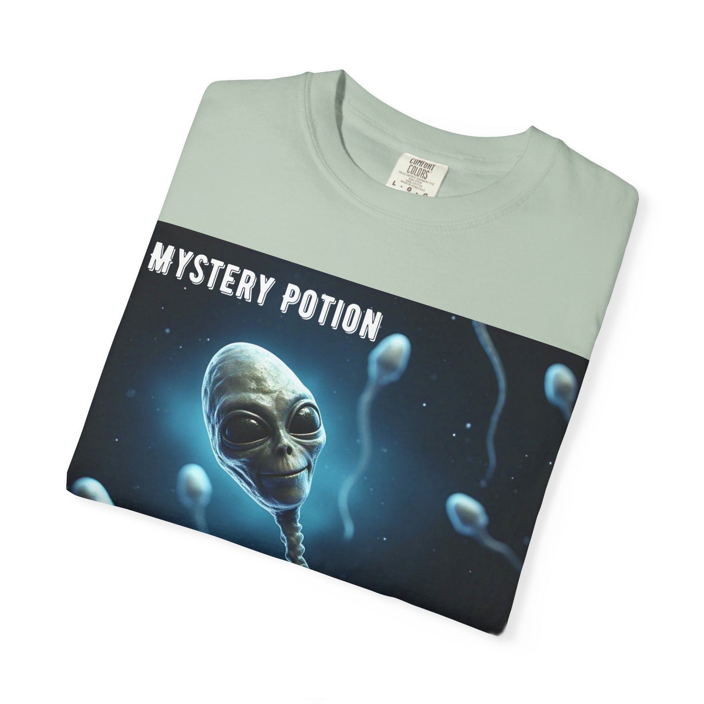 'One Good Day All Answers Will Come To Us' by Mystery Potion, Alien Sperm Tee, Unisex Graphic T-Shirt, Fun Gift for Space Lovers, Cool Casual Wear, Sci-Fi Fashion, Unique Statement Piece