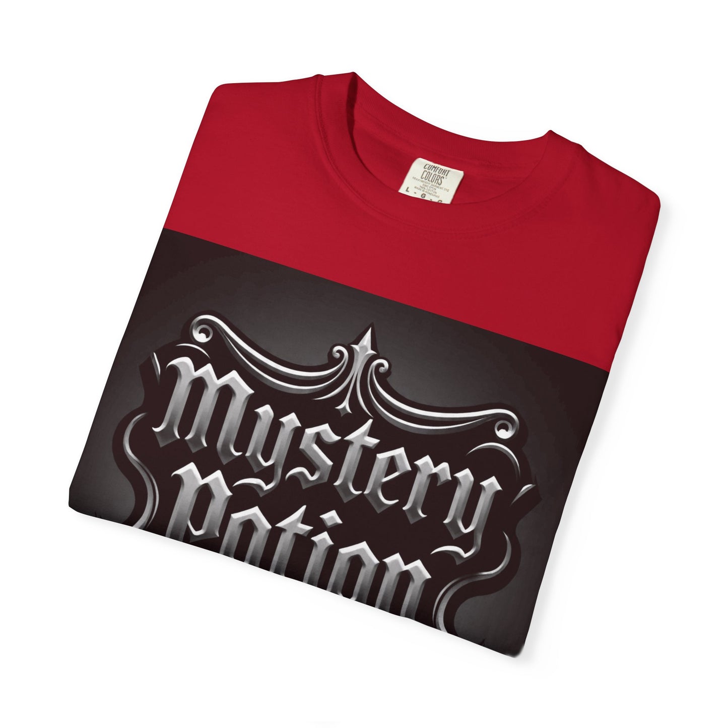 Mystery Potion Unisex Garment-Dyed T-shirt | Halloween Costume Shirt, Casual Wear, Themed Party Tee, Gift for Mystery Lovers