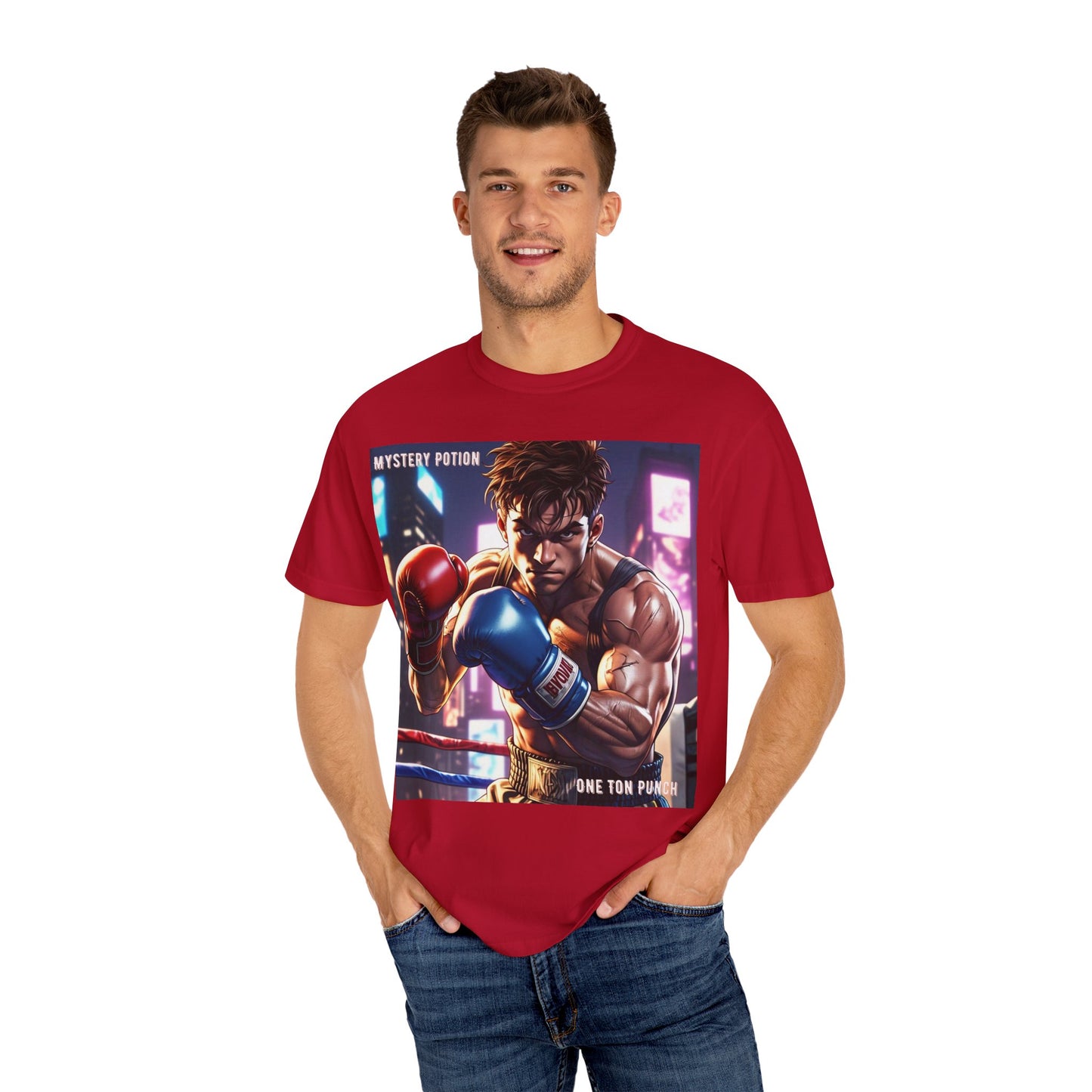 'One Ton Punch' by Mystery Potion, Boxer T-Shirt, Unisex Graphic Tee, Gift for Gamers, Vintage Style Shirt, Cool Casual Wear, Streetwear Fashion